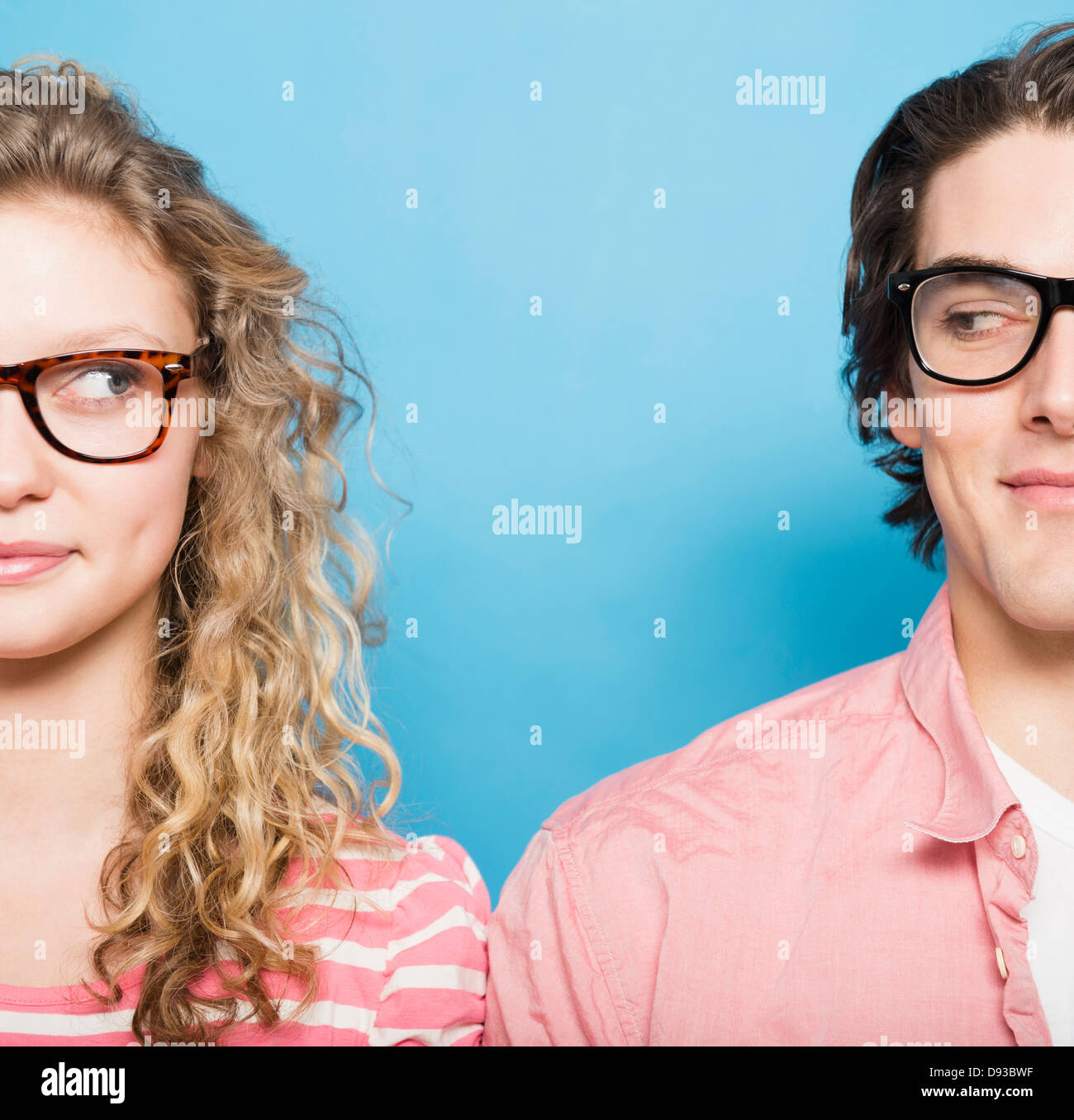 Couple wearing eyeglasses Banque D'Images