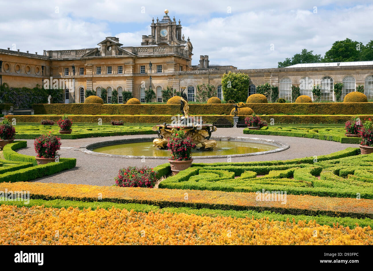 Les jardins du palais de Blenheim, Oxfordshire, Angleterre Banque D'Images