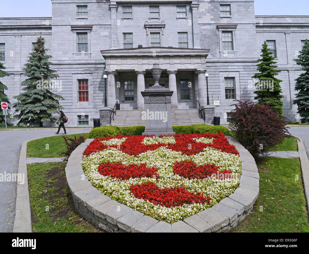 L'Université McGill Montréal, floral crest et Salle Moyse Banque D'Images