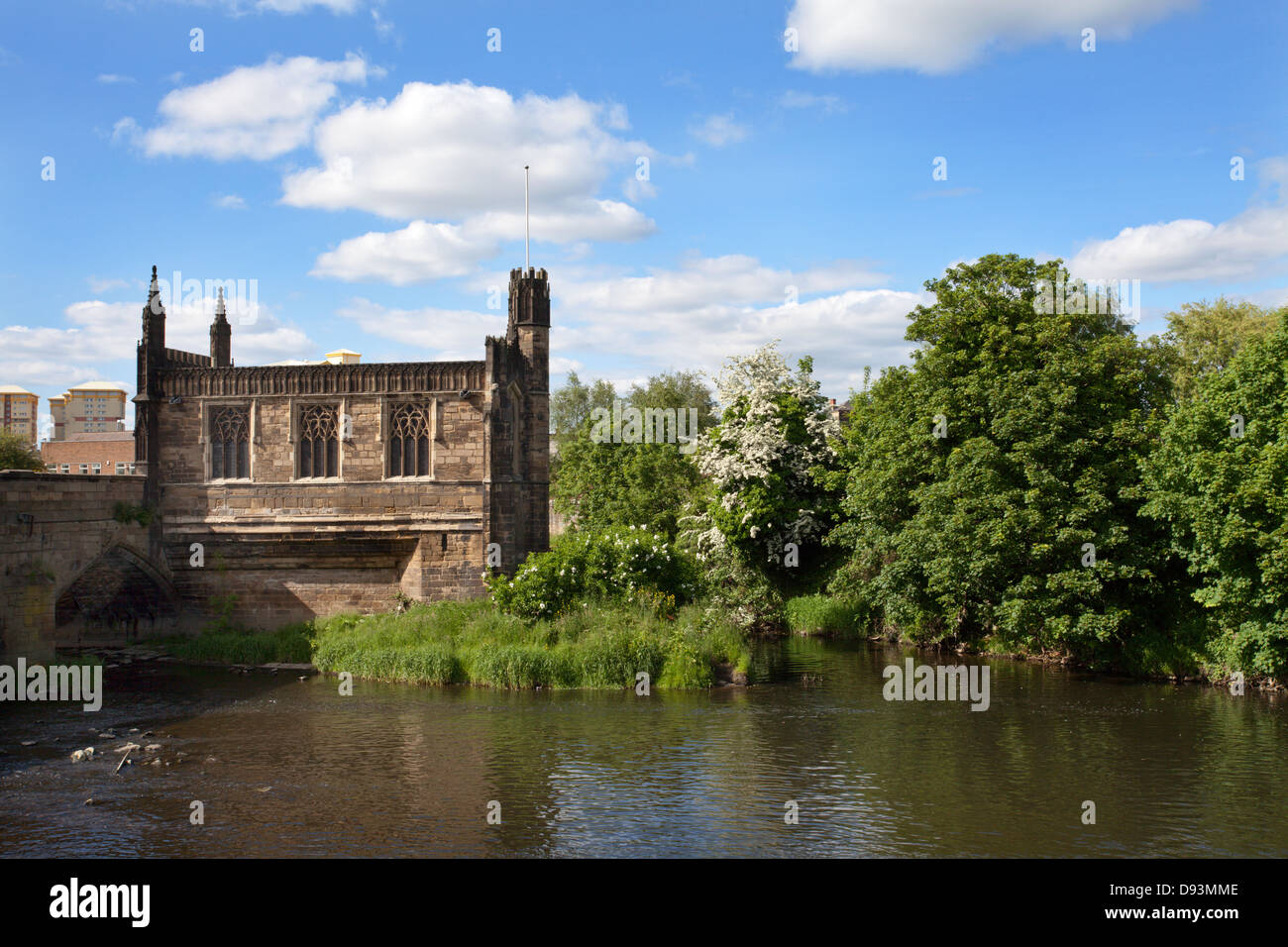 La chapelle Chantry sur pont Wakefield Wakefield West Yorkshire Angleterre Banque D'Images