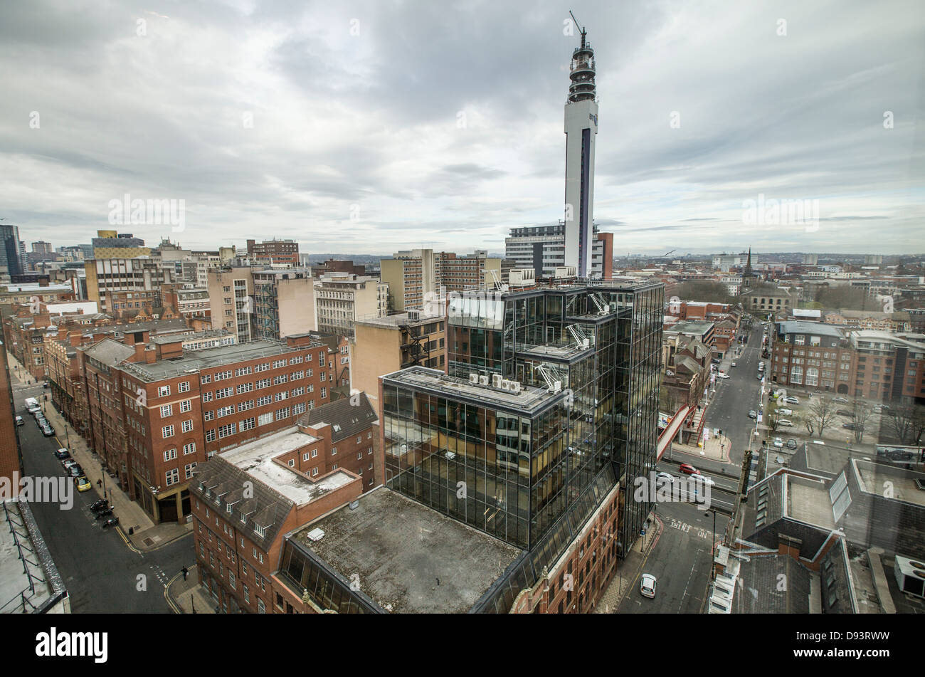 Une vue sur le centre-ville de Birmingham, West Midlands, Royaume-Uni. Banque D'Images