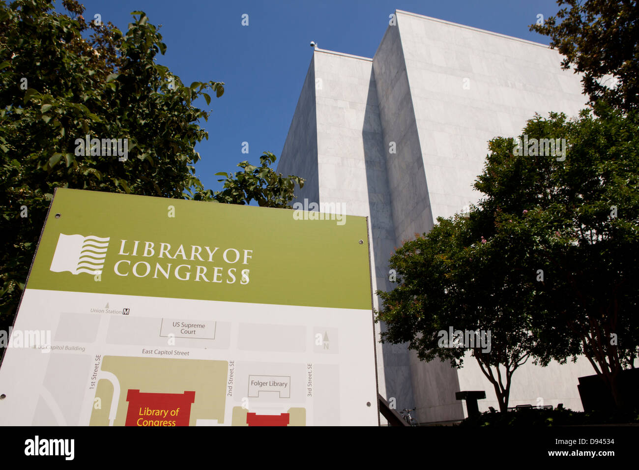 Bibliothèque du Congrès des Etats-Unis - Washington, DC USA Banque D'Images
