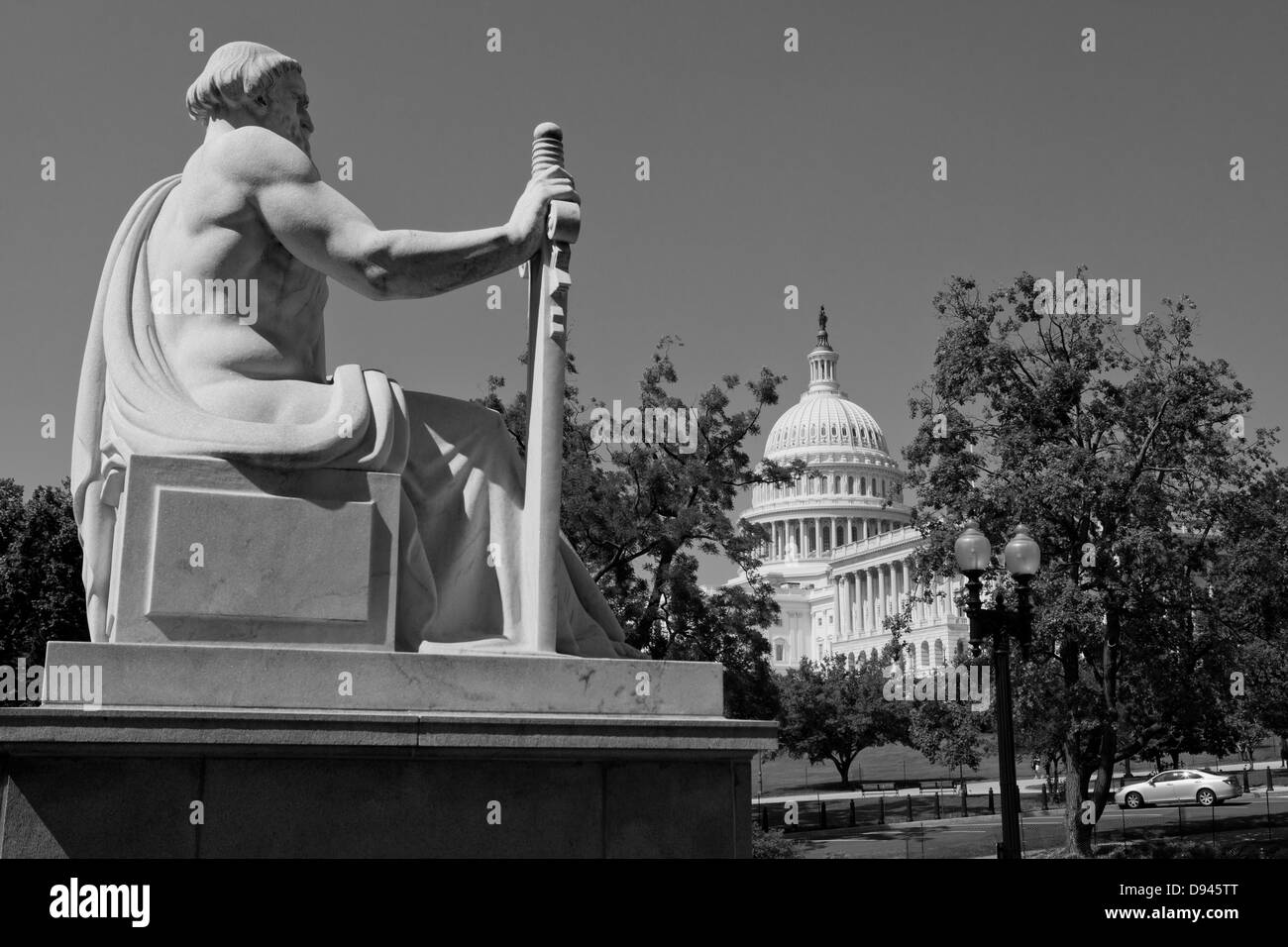 Majesté du droit sculpture au Rayburn bâtiment de la Chambre des représentants des Etats-Unis - Washington, DC USA Banque D'Images