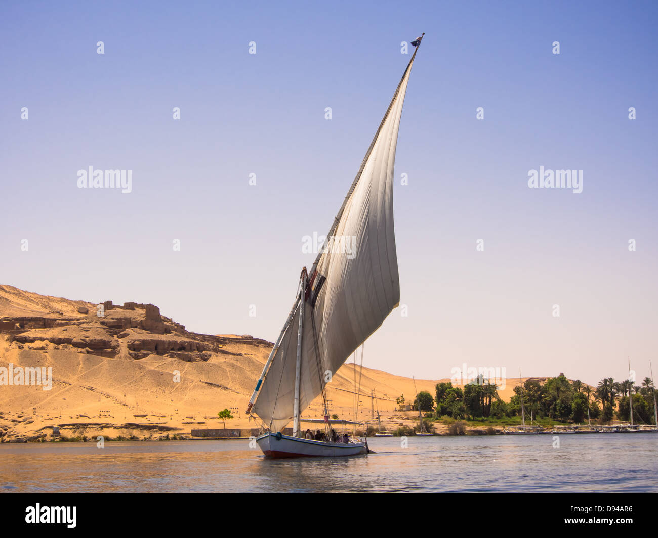 Felouque sur le Nil, l'Egypte Banque D'Images