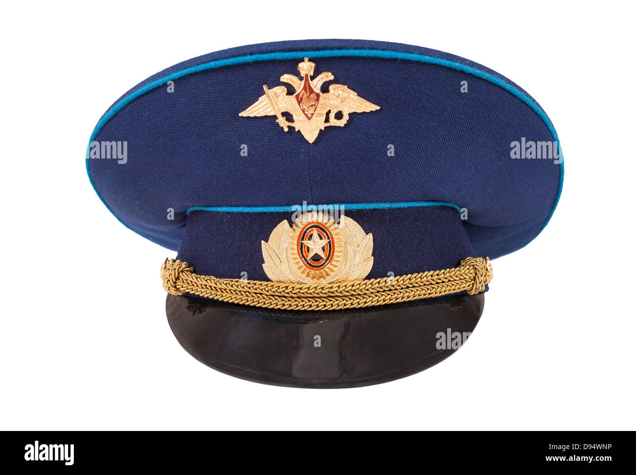 Officier de l'armée russe de l'Armée de l'air (PAC) isolated on white Banque D'Images