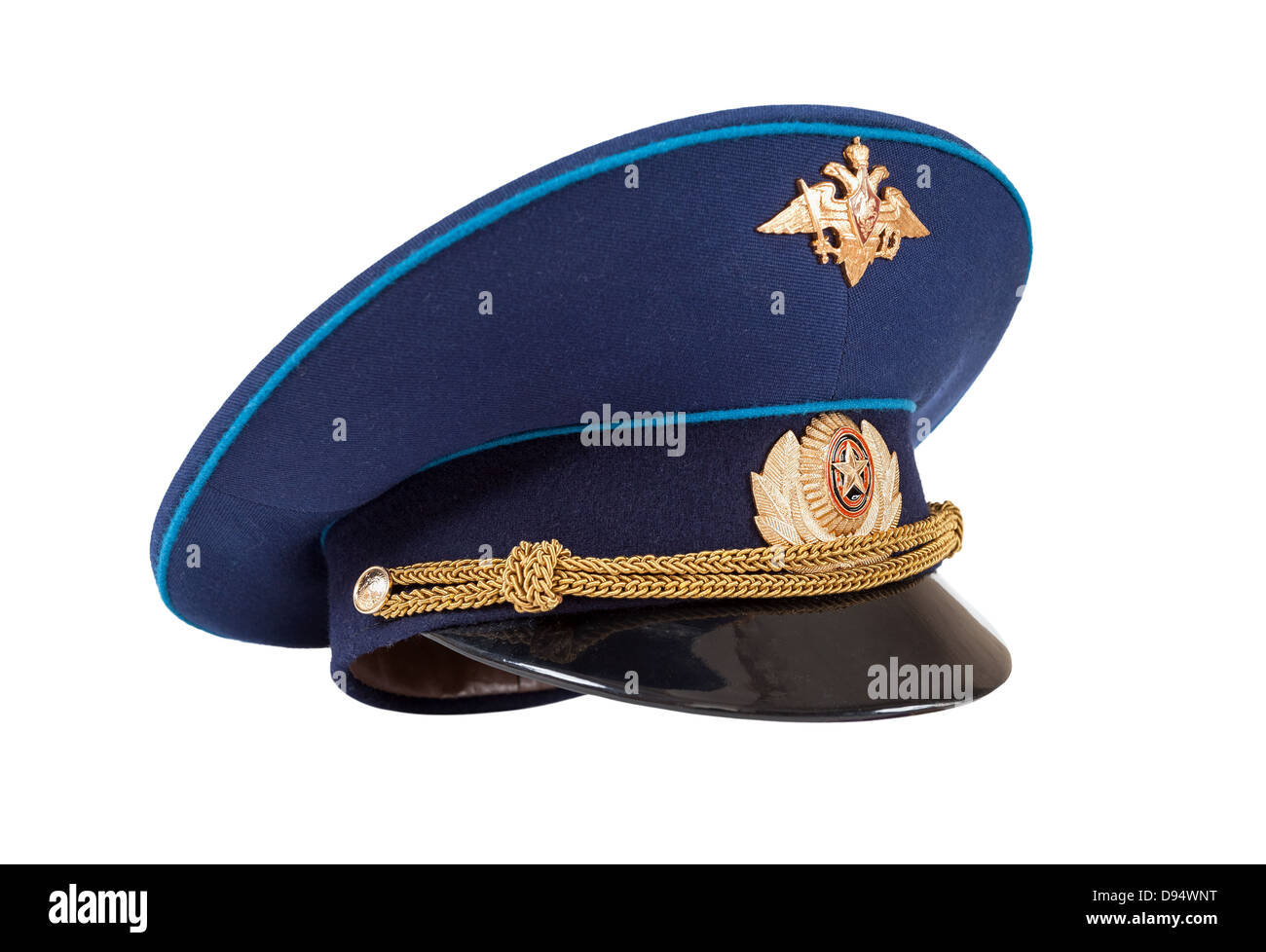 Officier de l'armée russe de l'Armée de l'air (PAC) isolated on white Banque D'Images