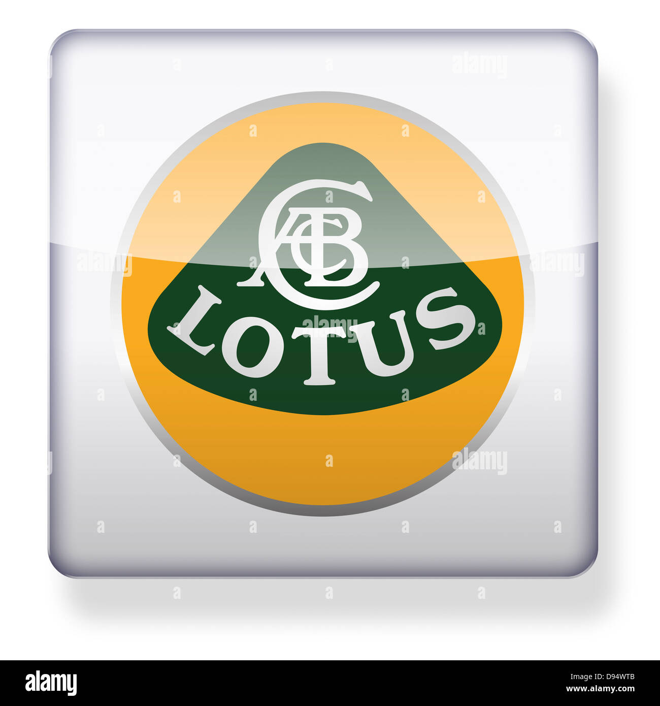 Logo voitures Lotus comme une icône de l'application. Chemin de détourage inclus. Banque D'Images