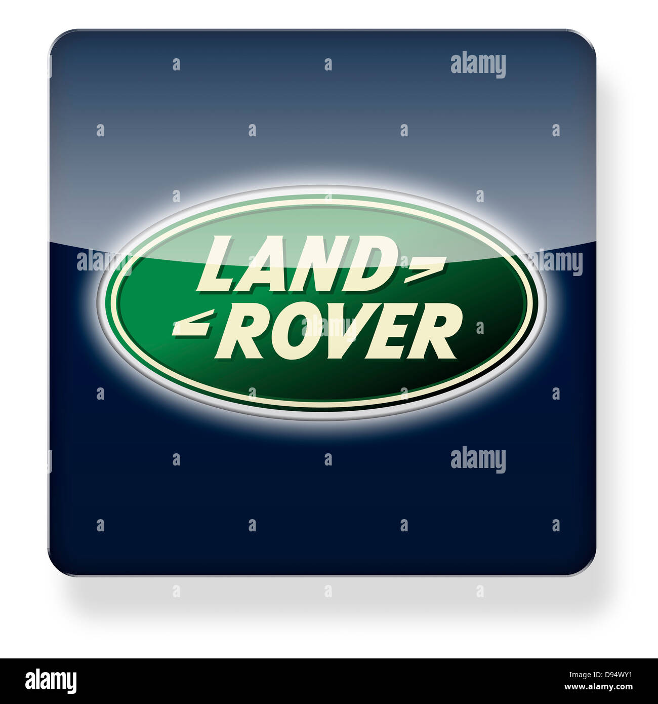 Logo Land Rover comme une icône de l'application. Chemin de détourage inclus. Banque D'Images