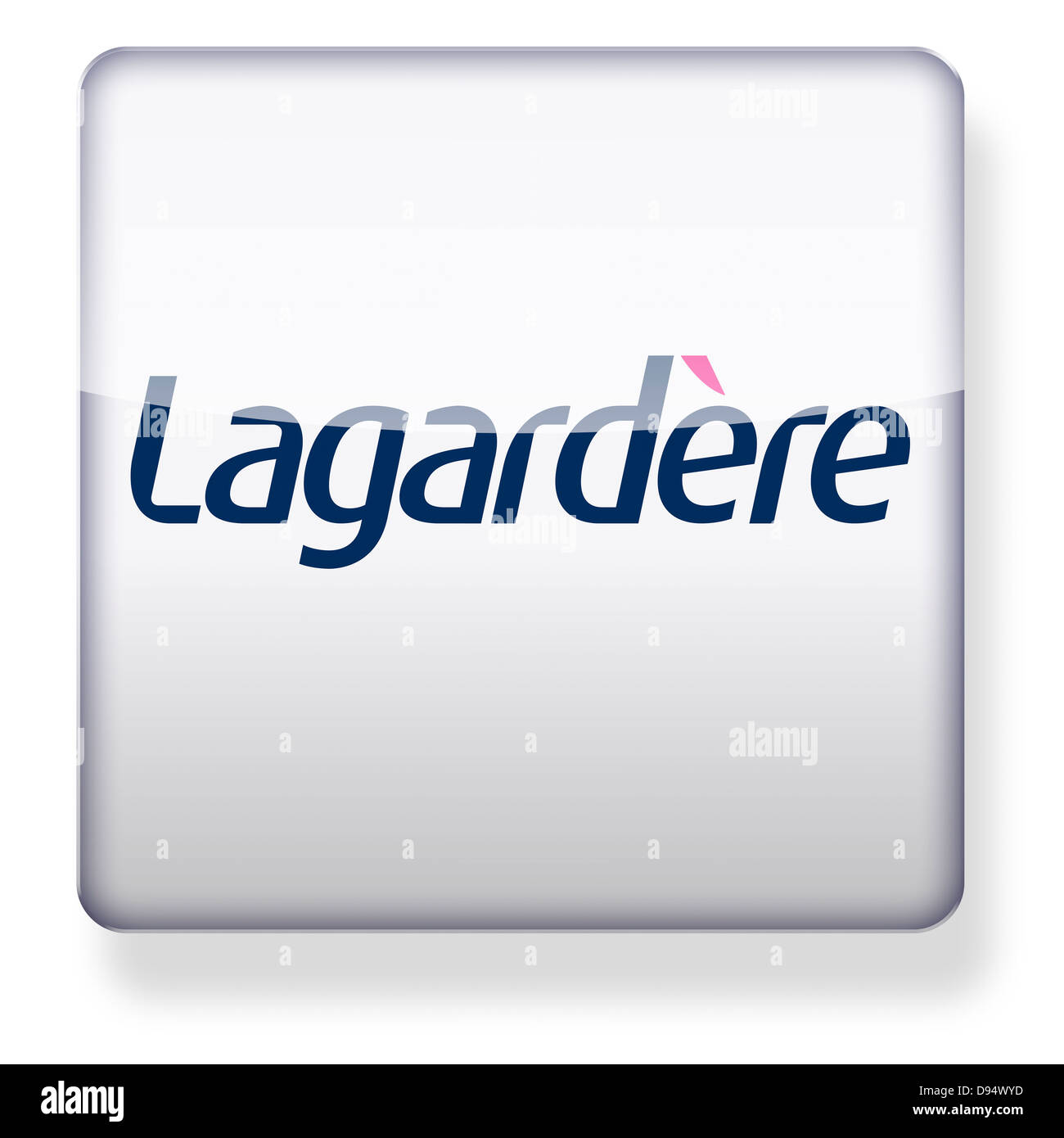 Logo de Lagardère en tant qu'icône de l'application. Chemin de détourage inclus. Banque D'Images