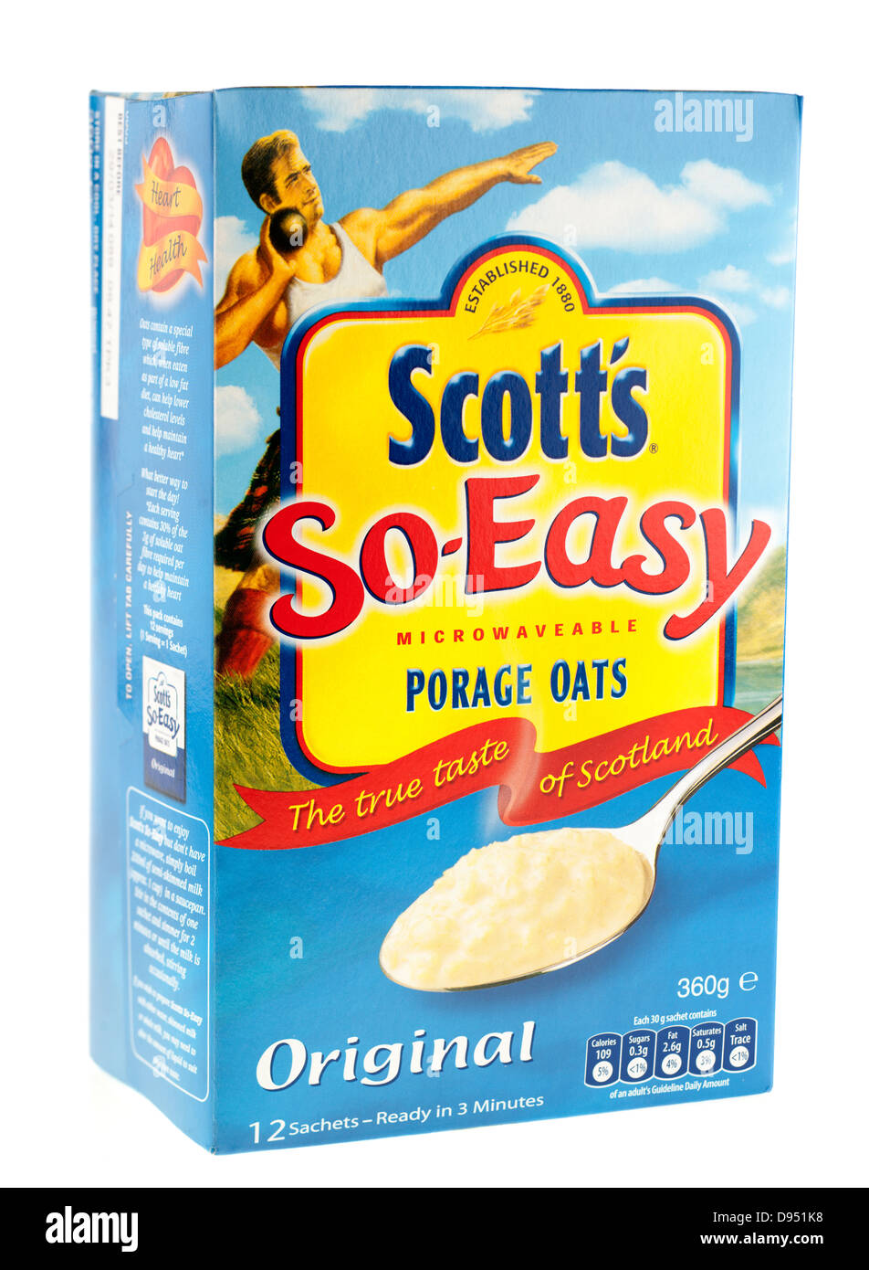 12 sachets de Scotts si facile à réchauffer au micro-ondes porage oats original Banque D'Images