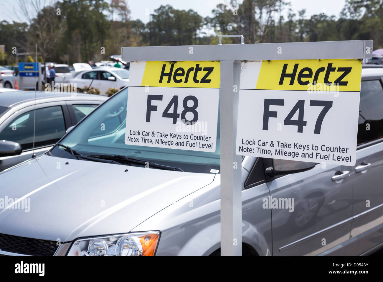 Hertz Location de voiture à l'Aéroport International de Myrtle Beach, SC Banque D'Images