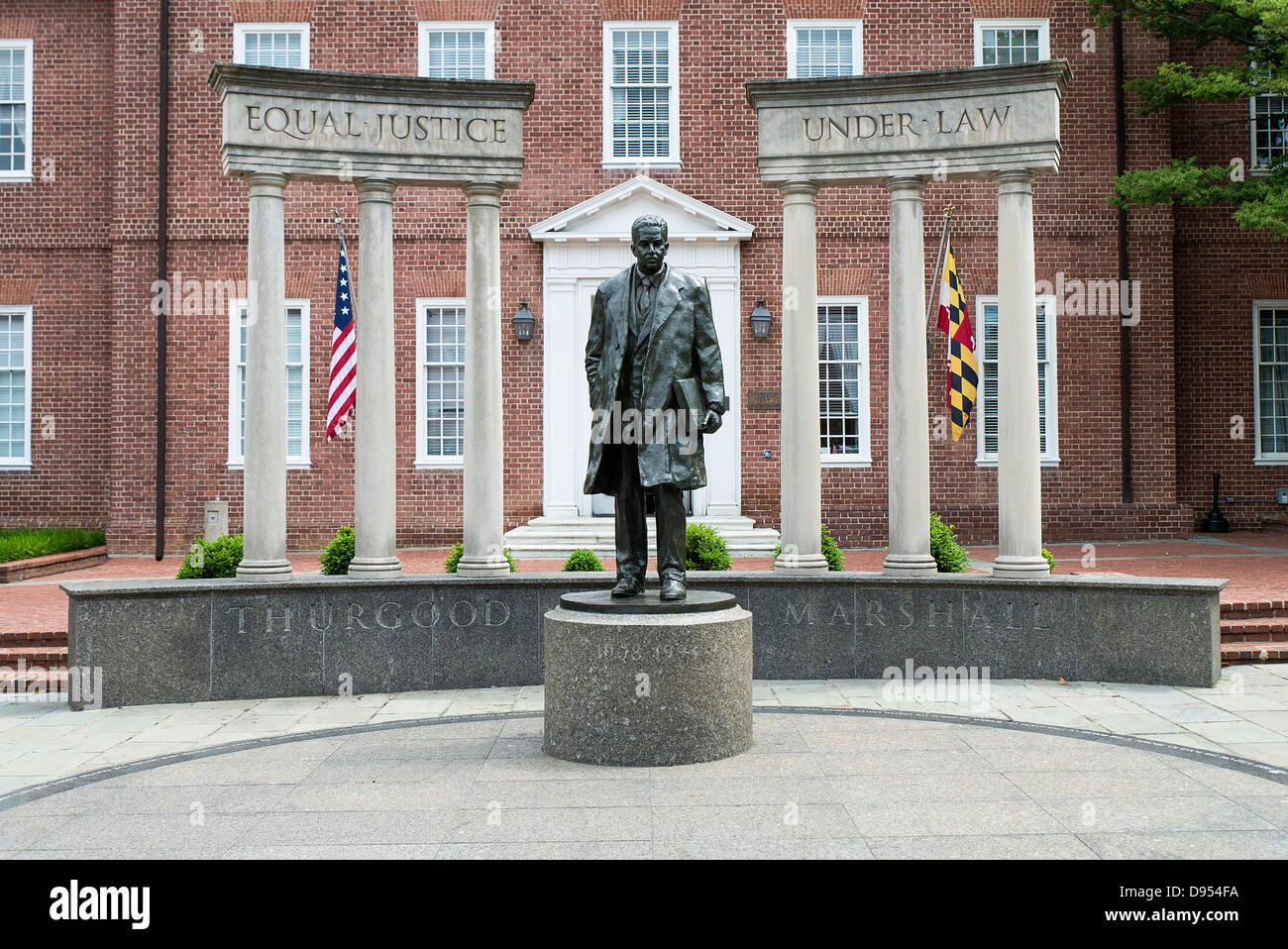La Cour suprême de justice Thurgood Marshall sculpture Annapolis, Maryland, USA Banque D'Images