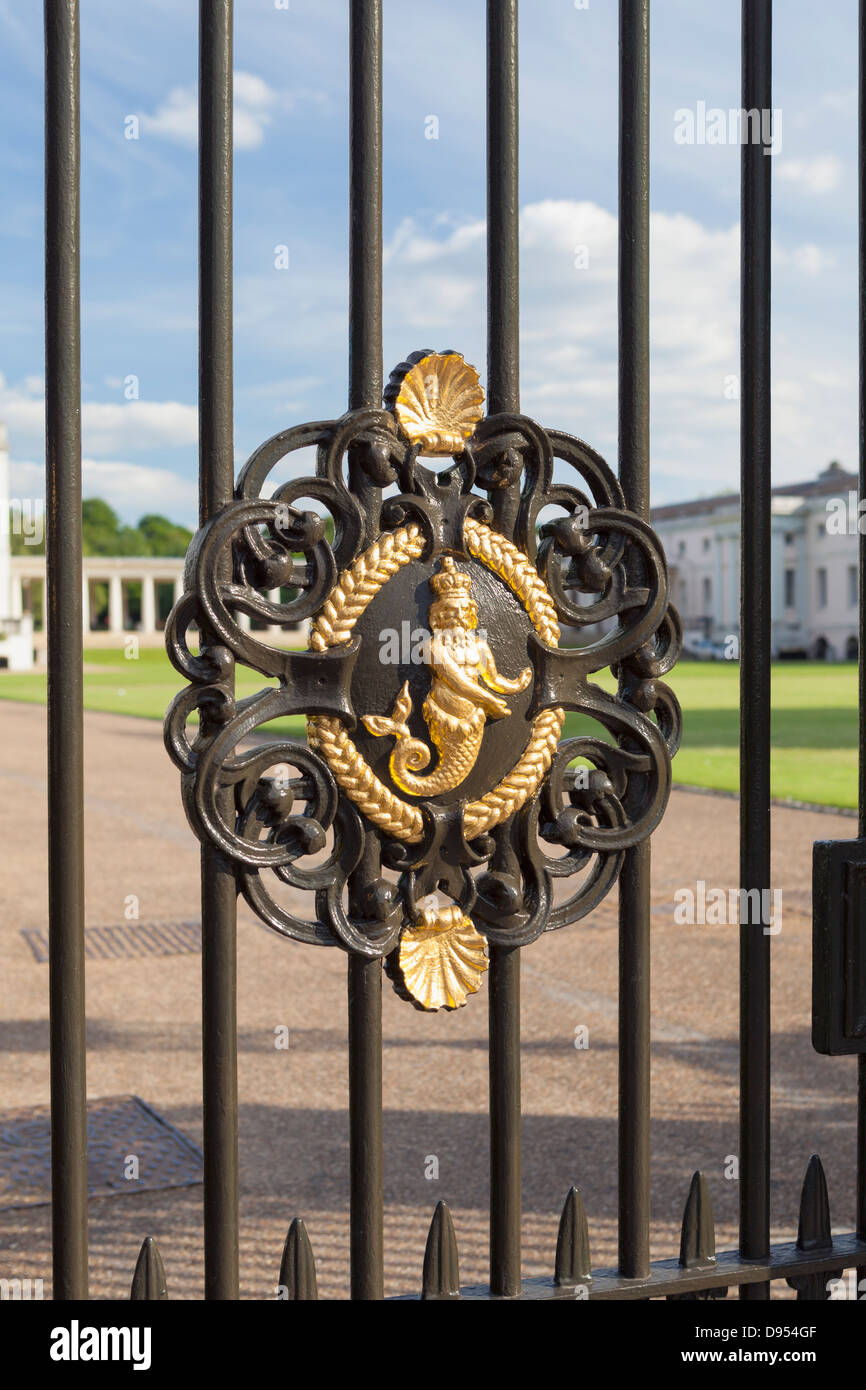 Décoration de porte au National Maritime Museum, Greenwich, London,UK Banque D'Images