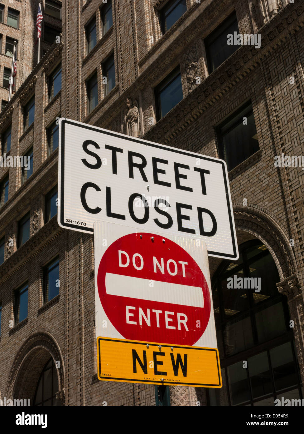 Nouvelles enseignes de rue sur Park Avenue sur la 41e Rue, New York Banque D'Images