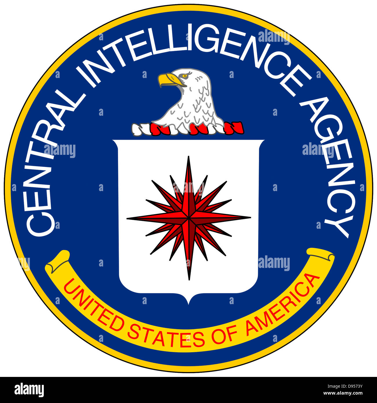 Sceau de la CIA Central Intelligence Agency des États-Unis d'Amérique. Banque D'Images