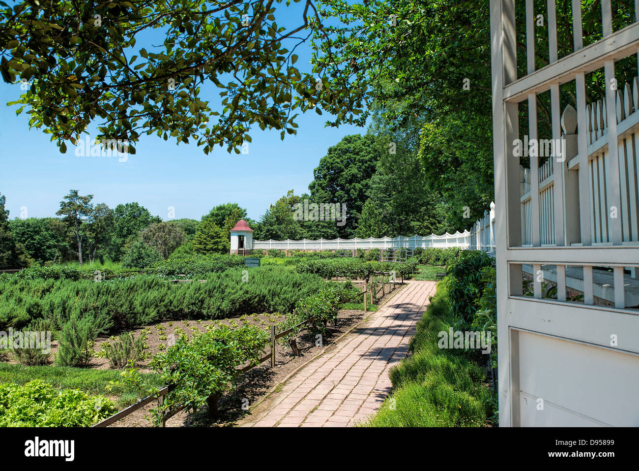 Bas jardin sur George Washington estate, Mt Vernon, Virginia, USA Banque D'Images