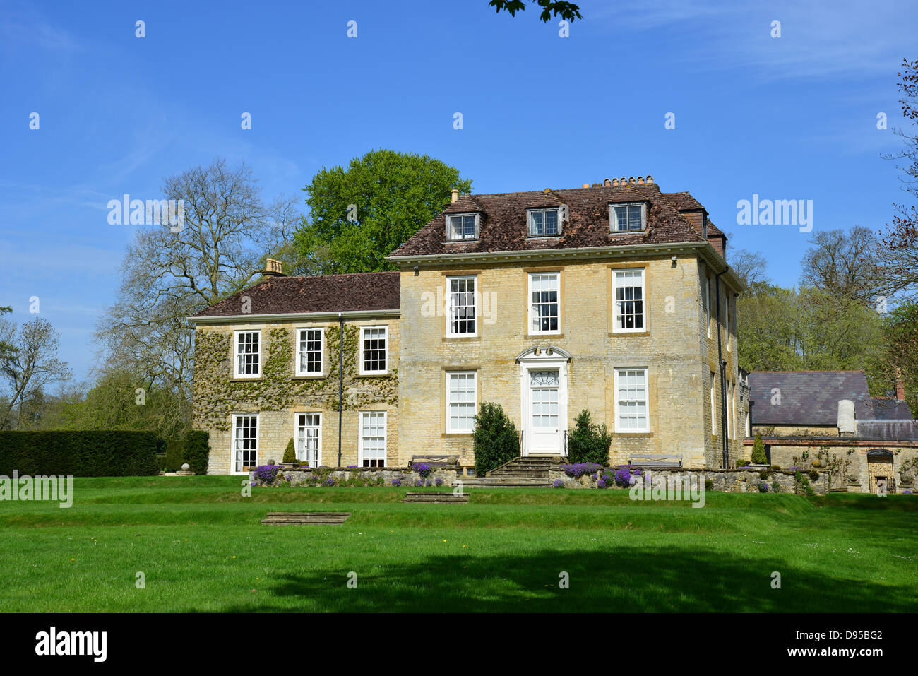 Maison de campagne géorgienne, Cottisford, Oxfordshire, Angleterre, Royaume-Uni Banque D'Images