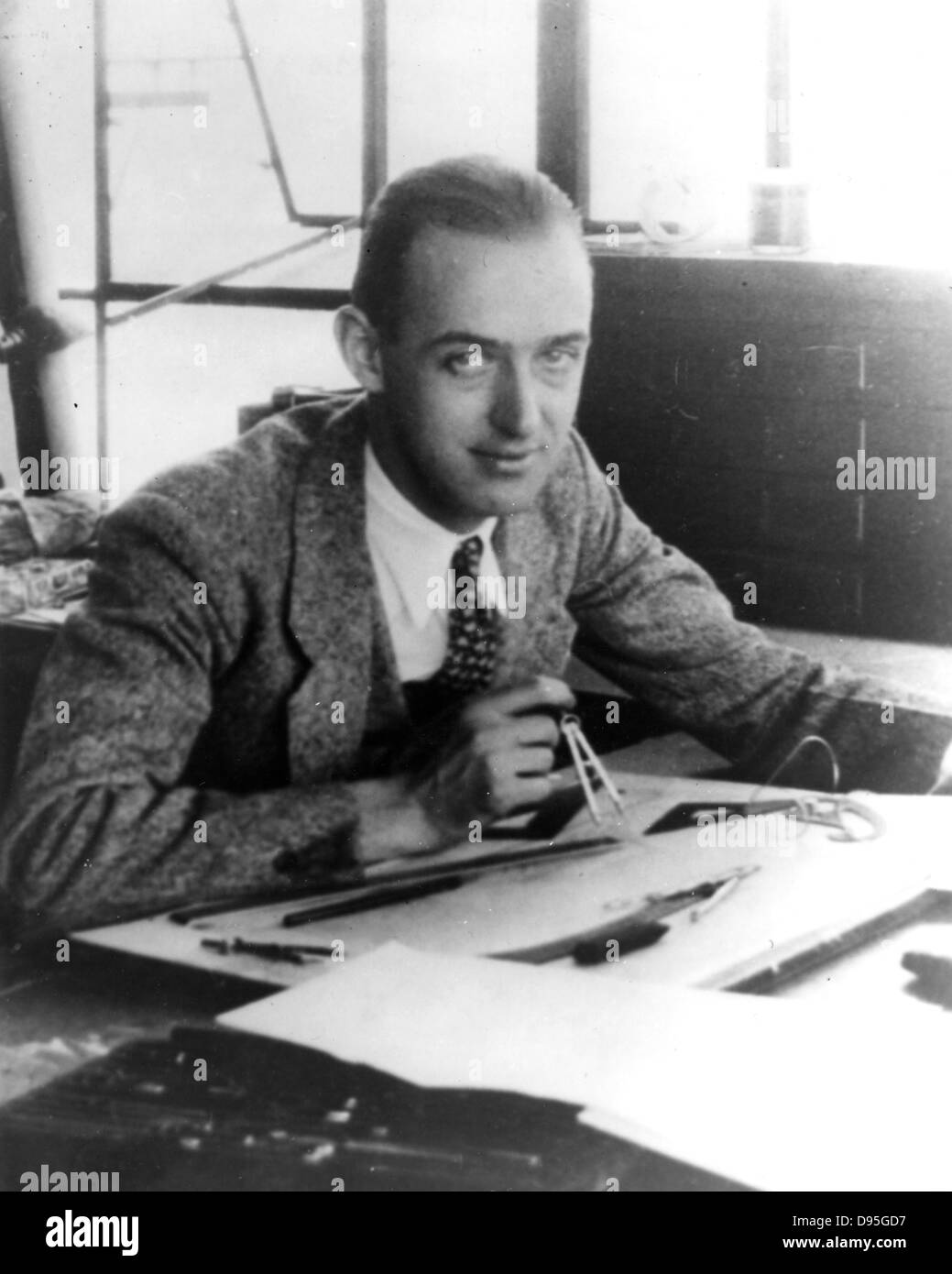 GORDON BUEHRIG (1904-1990) American Automobile concepteur de la Duesenberg à Indianapolis en usine sur 1930 Banque D'Images