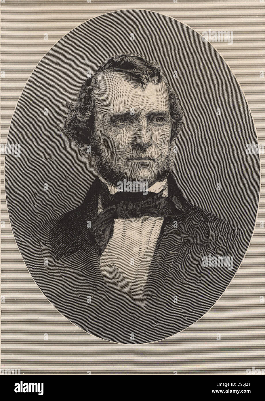 William Starling Sullivant (1803-1873), botaniste américain né à Columbus (Ohio). Il s'est spécialisé dans la bryologie, l'étude des mousses et hépatiques. Gravure, 1896. Banque D'Images