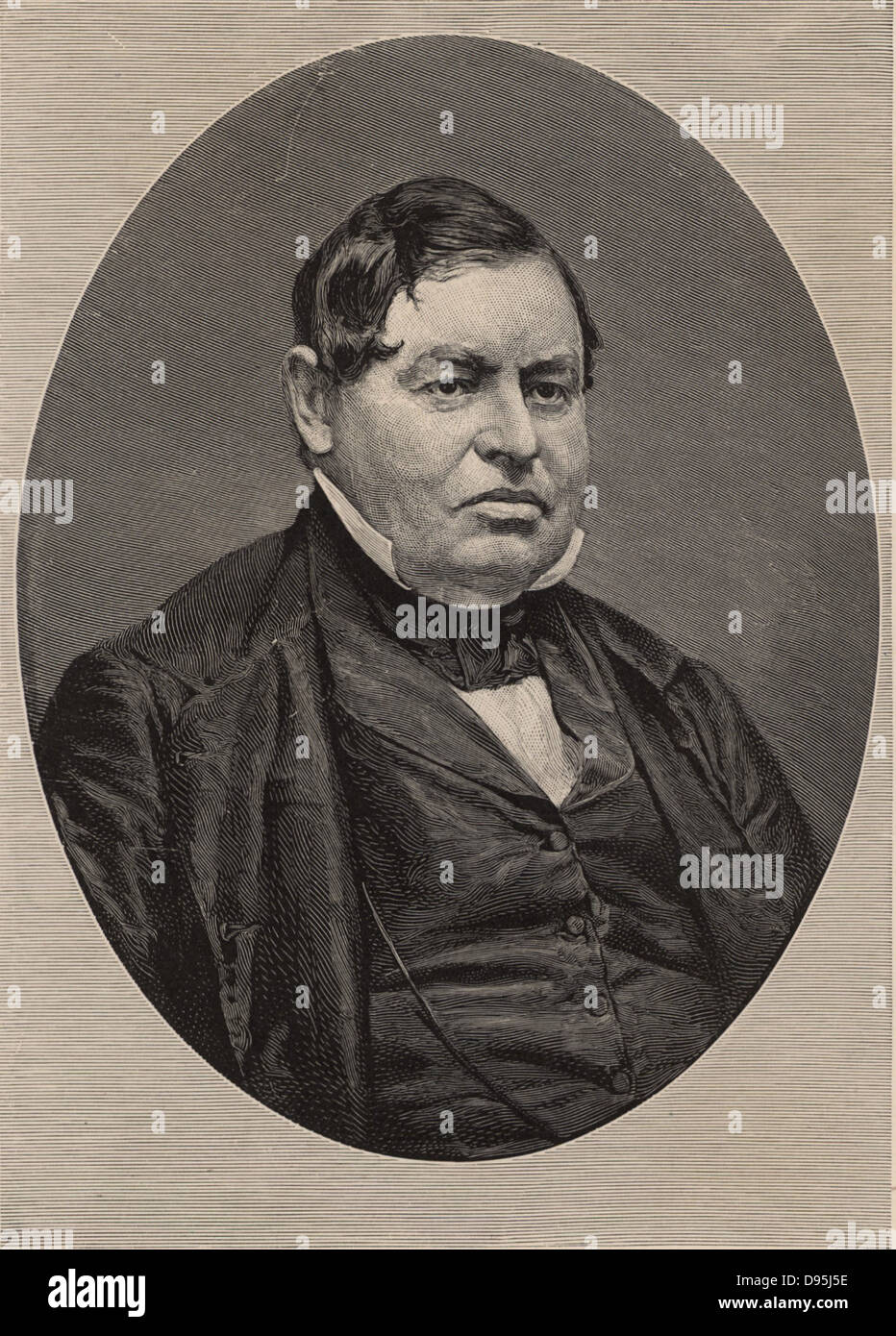 Cook Sears Walker (1805-1953), mathématicien et astronome américain classique, né à Wilmington, Massachusetts. Gravure 1896. Banque D'Images