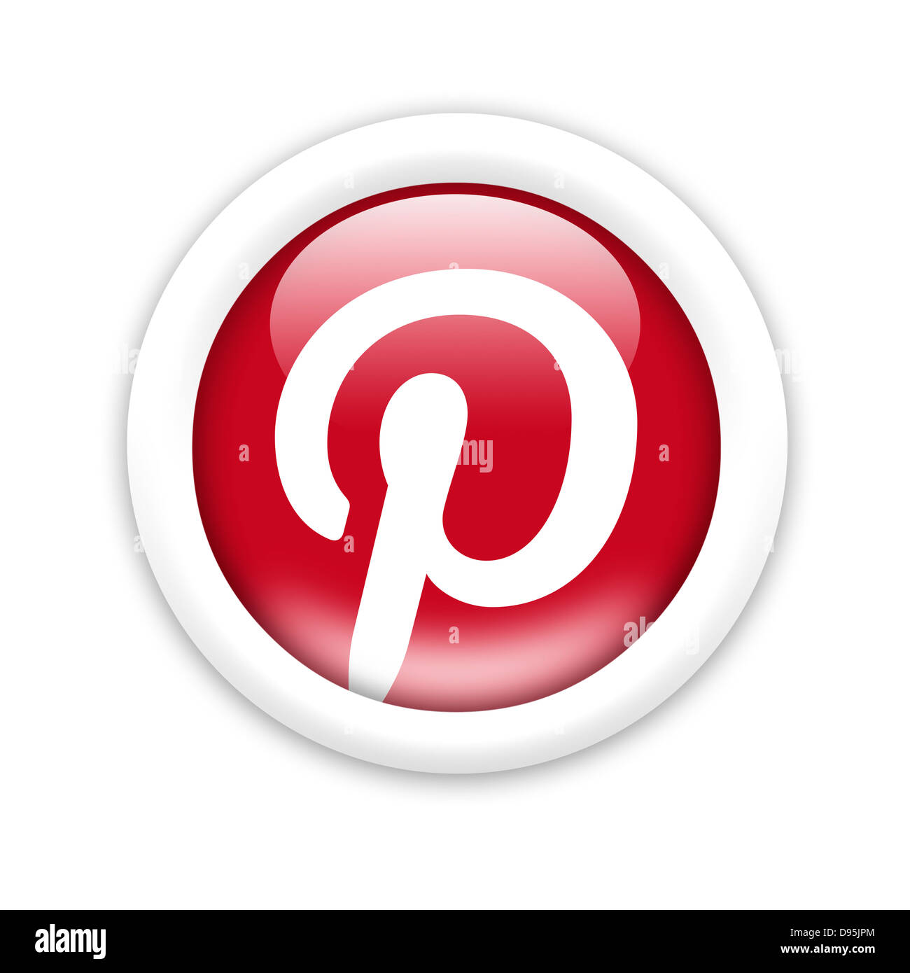 Logo drapeau icône symbole Pinterest Banque D'Images