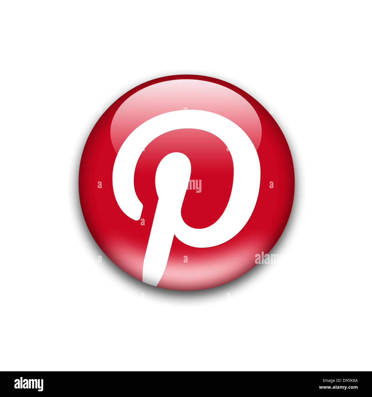 Logo drapeau icône symbole Pinterest Banque D'Images