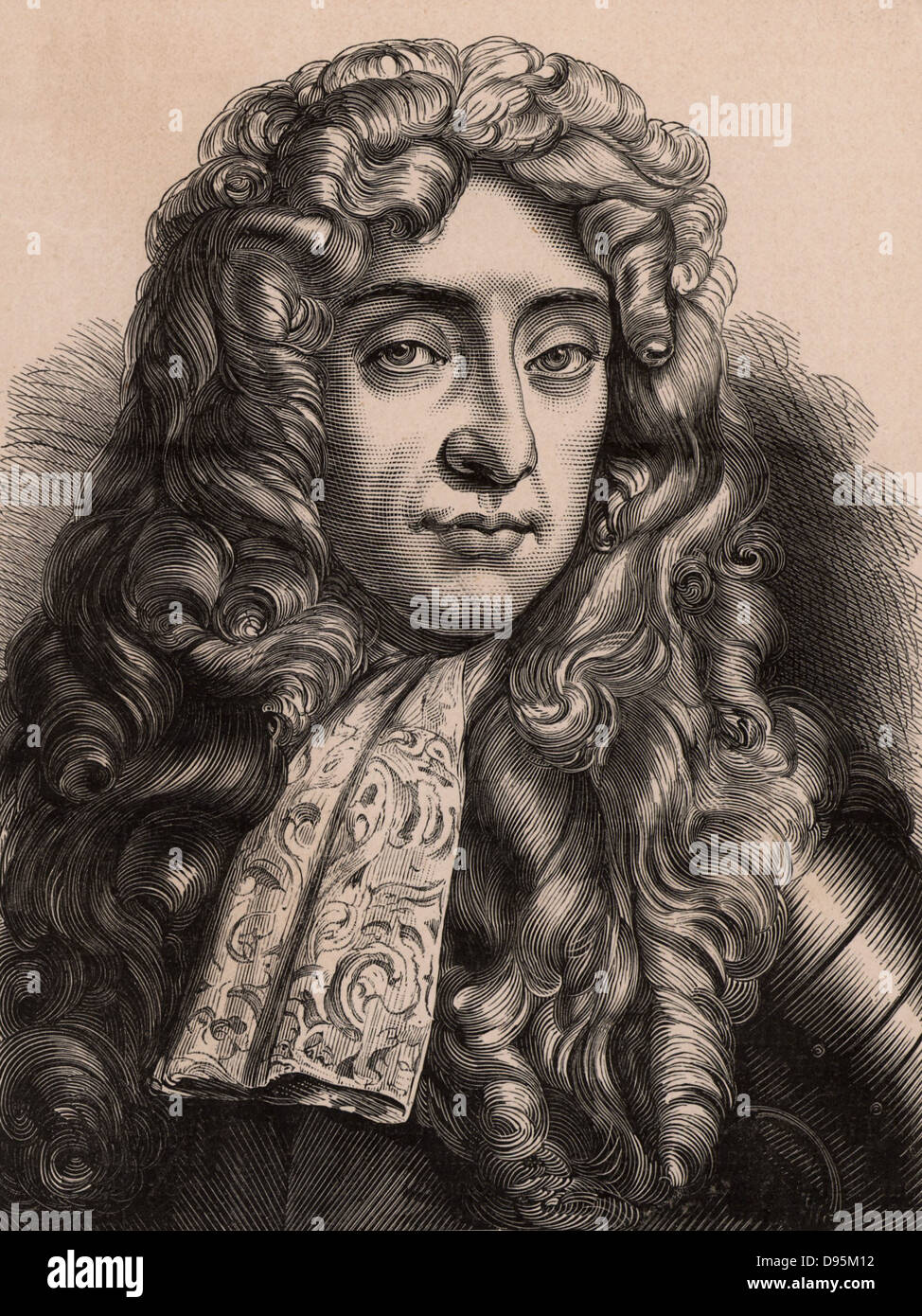 James II (1633-1701) Roi de Grande-Bretagne et d'Irlande 1685-1688. Fils de Charles I et frère de Charles II. Le dernier roi catholique d'Angleterre, il a fui en France après Guillaume d'Orange (Guillaume III) a atterri à Torbay. Un membre de la dynastie Stuart. Banque D'Images