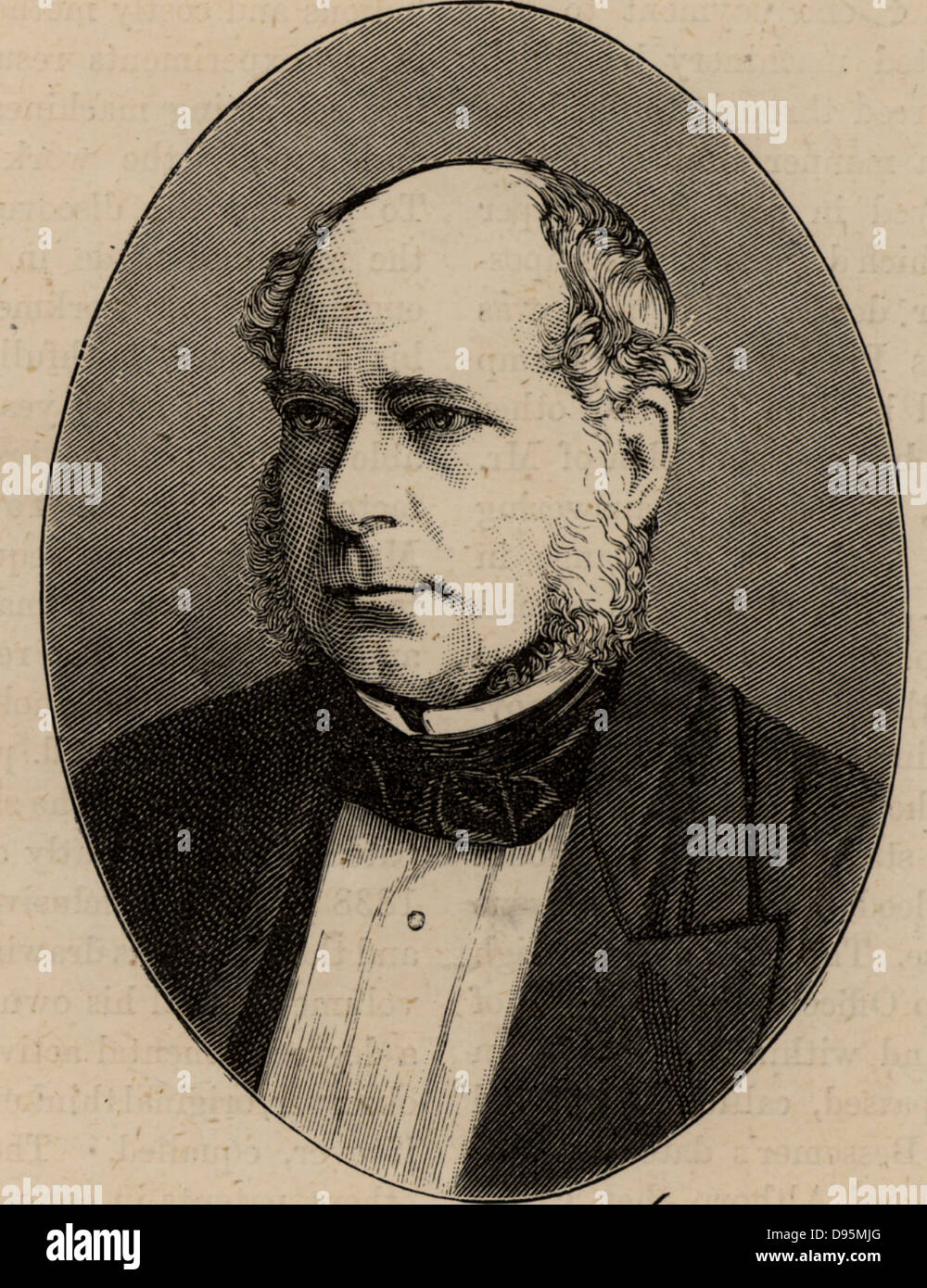 Henry Bessemer (1813-1893) ingénieur civil anglais, inventeur et industriel. Parmi ses inventions ont été le processus d'acier Bessemer et le convertisseur Bessemer. Gravure tirée de 'grandes industries de Grande-bretagne' (Londres, c1880) Banque D'Images