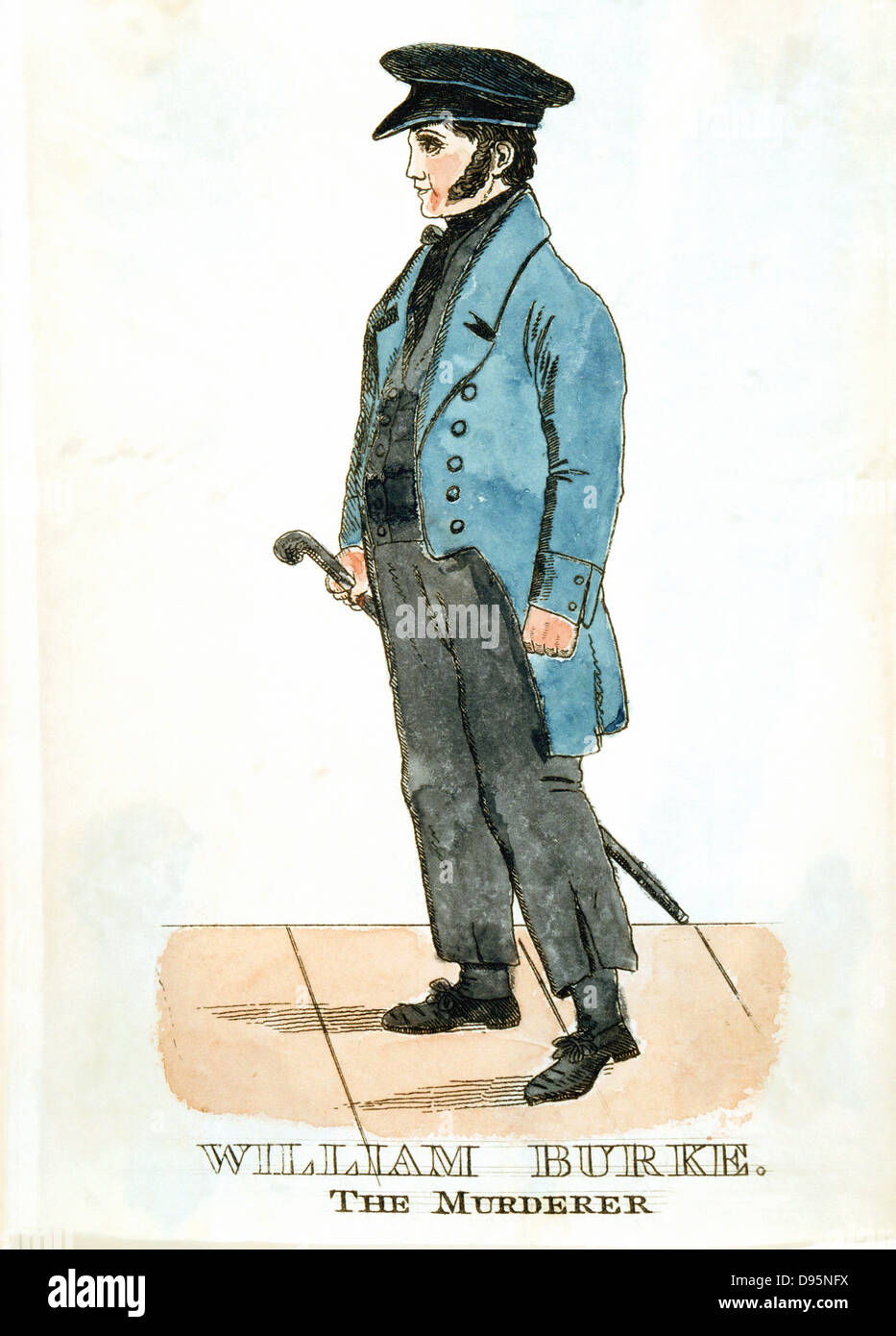 William Burke (1792-1829) Irish meurtrier et body snatcher. Complice de William Hare (1790-1860) dans des meurtres et le vol de cadavres d'organes d'alimentation pour la dissection par les étudiants en médecine et d'Édimbourg anatomistes. Pendu pour ses crimes, alors que Hare tourné K Banque D'Images