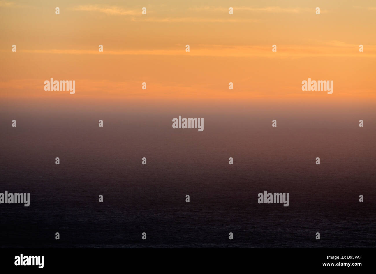 Coucher de soleil sur l'océan Pacifique en Californie, USA Banque D'Images