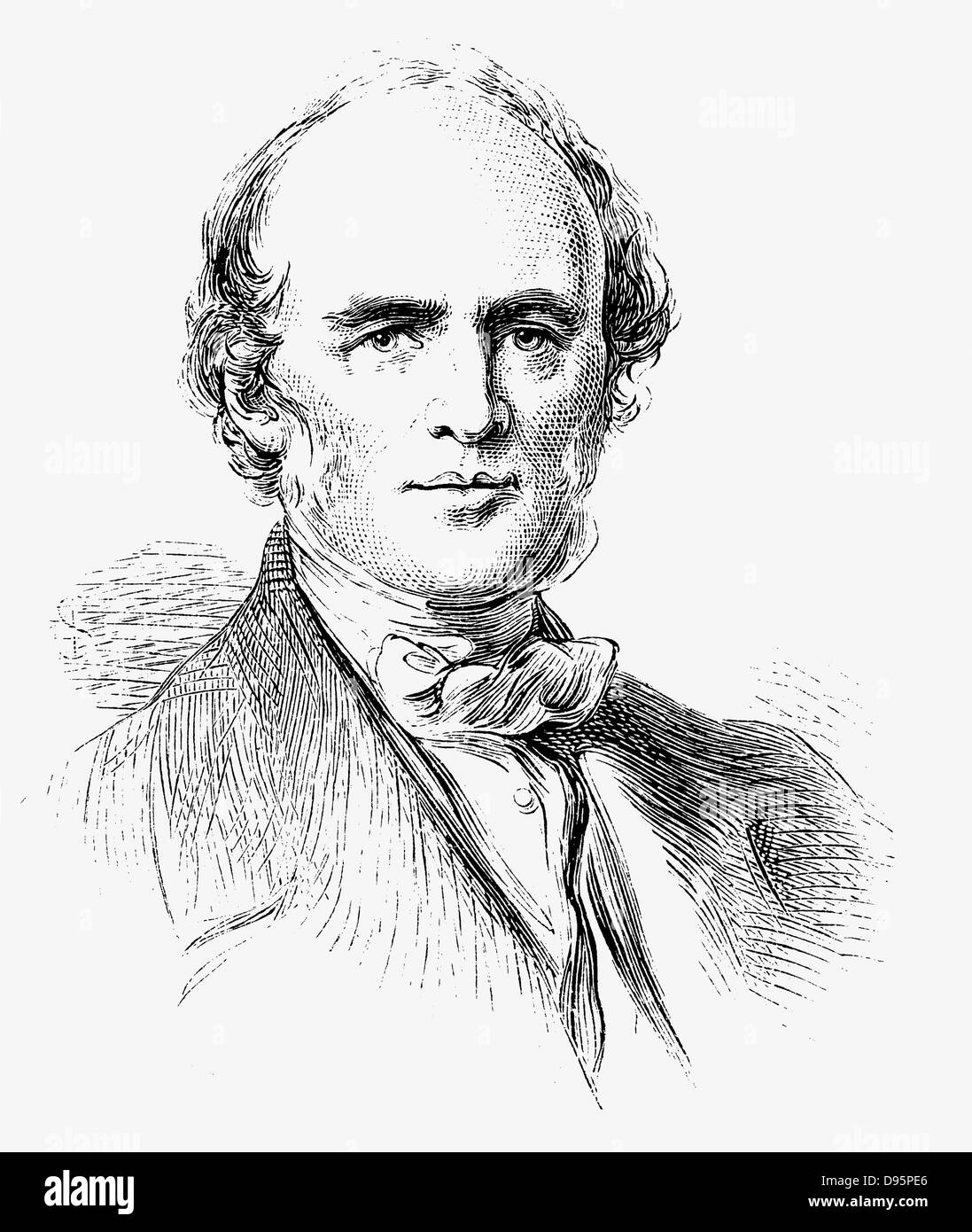 Charles Lyell (1797-1875), géologue britannique d'origine écossaise dont le « Les directeurs de Géologie" 1830-33 fut très influent. Après gravure portrait par Richmond. Banque D'Images