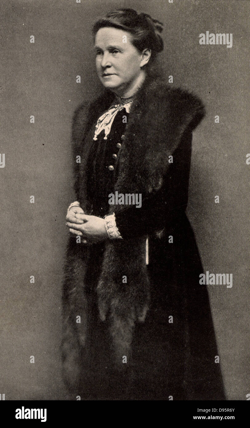 Millicent Fawcett (né Garrett - 1847-1929), féministe anglaise pendant 50 ans un chef de file du mouvement pour le suffrage des femmes. Soeur de la femme médecin pionnier Elizabeth Garrett Anderson, et épouse de Henry Fawcett, aveugle politicien radical. Banque D'Images