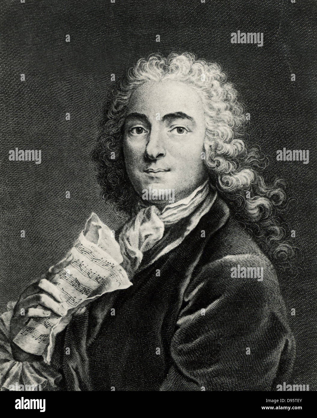 Jean Marie Leclair (1697-1764) compositeur et violoniste français. Banque D'Images