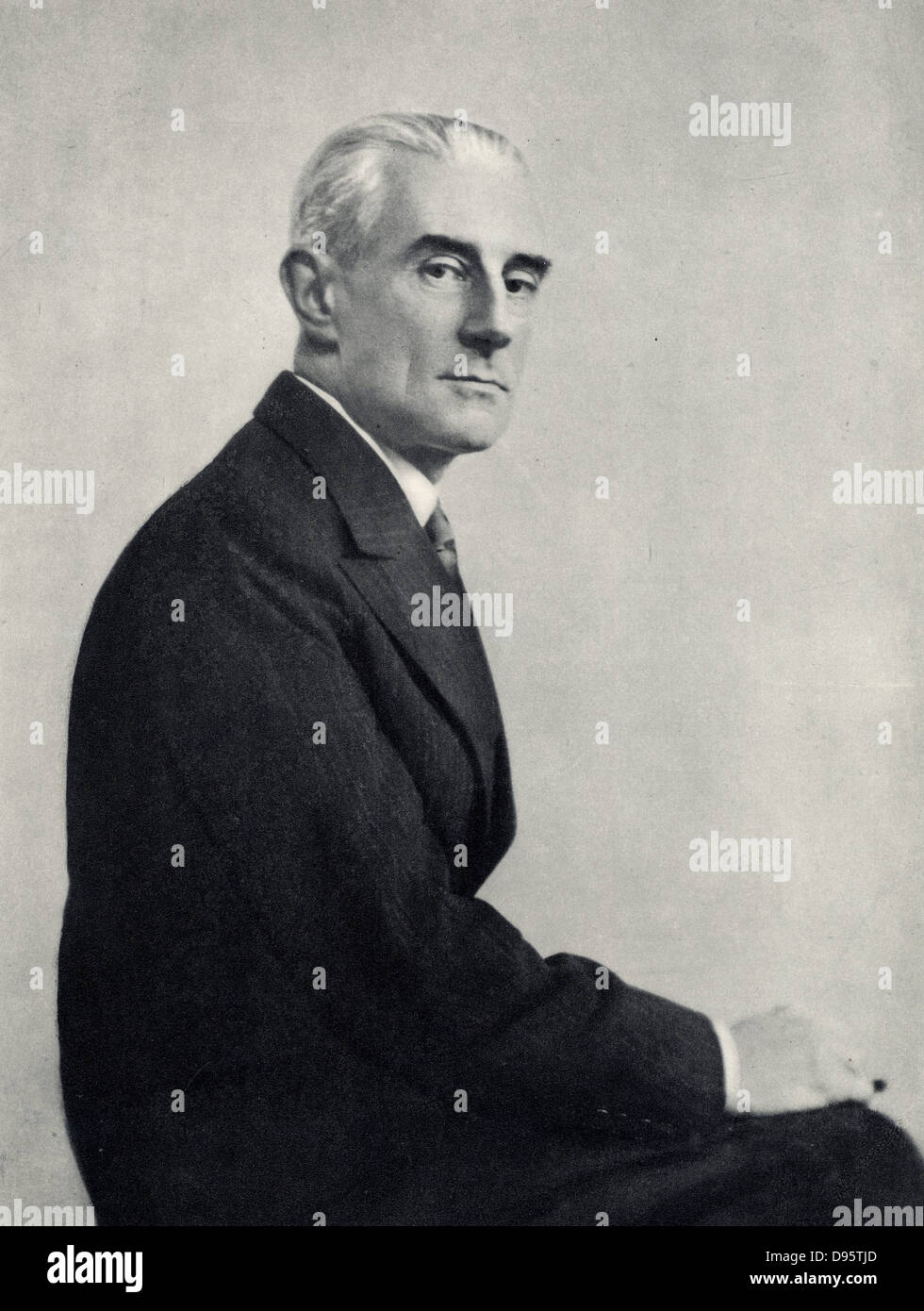 (Joseph) Maurice Ravel (1875-1937), compositeur français. Après une photo. Banque D'Images