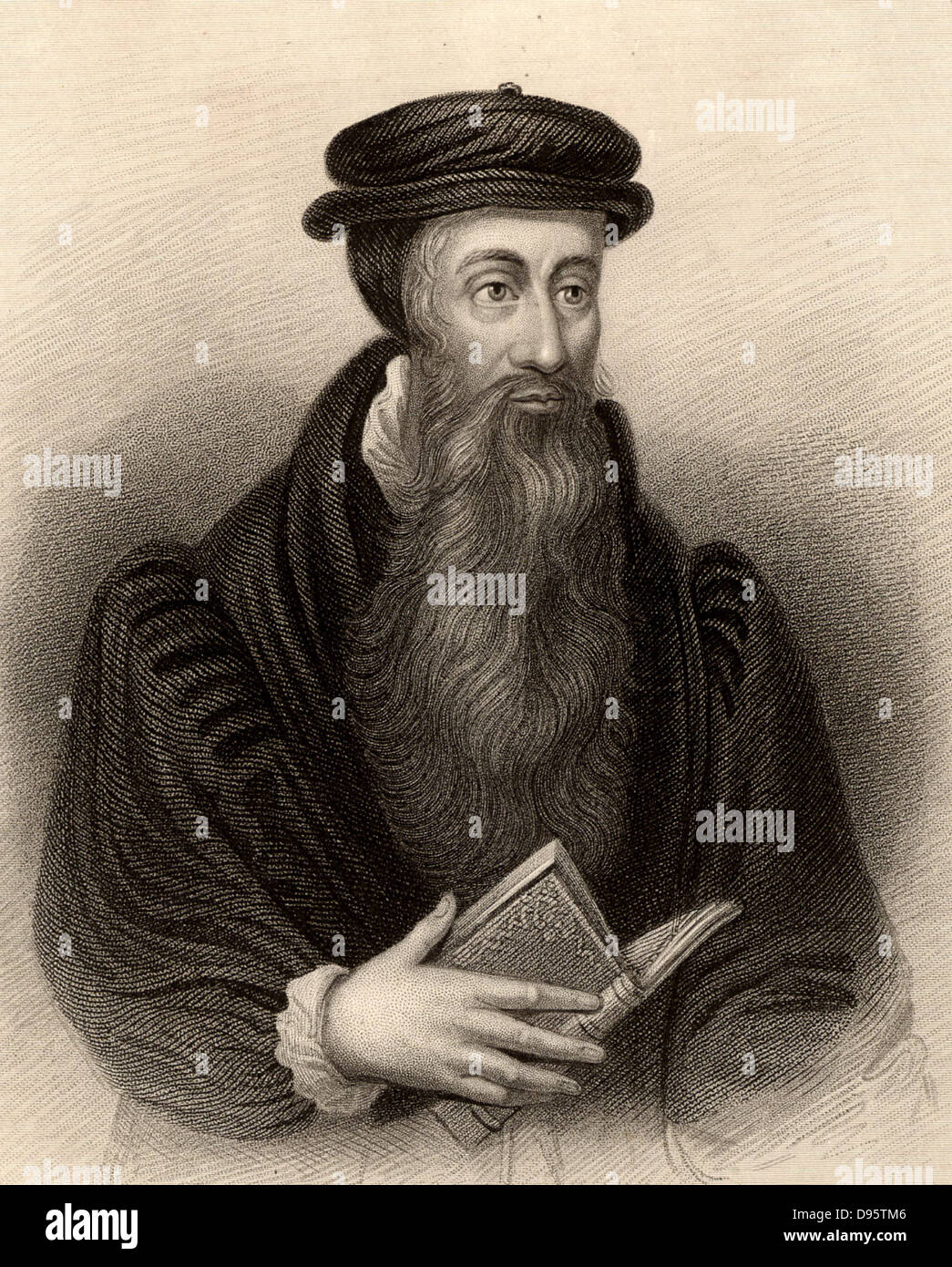 John Knox (1505-1572) Protestant écossais (calviniste) réformiste. Gravure tirée de 'un dictionnaire biographique de personnalités Ecossais' par Thomas Thomson (Édimbourg et Londres 1870). Banque D'Images
