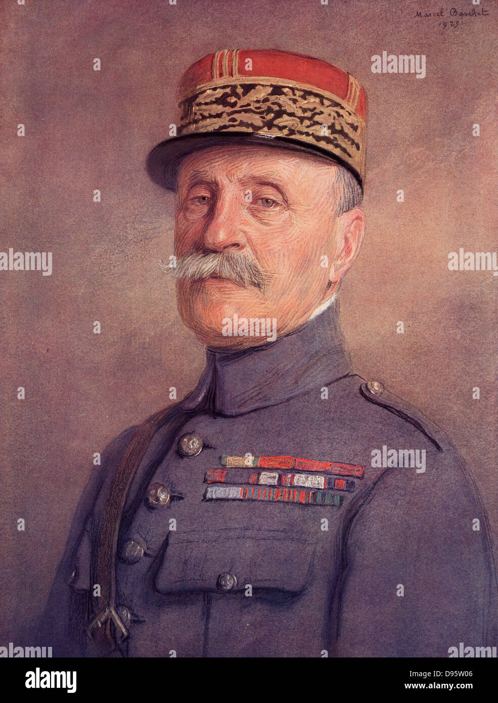 Ferdinand Foch (1851-1929) soldat français qui est entré dans l'armée en 1871. Directeur de l'Ecole de Guerre (1907-1911) L'École de guerre. Dans la première guerre mondiale, il a été nommé Chef d'état-major français en 1918. En mars 1918, il a été nommé commandant suprême des forces alliées. En 1925 comme un Foche Maréchal de France. Banque D'Images