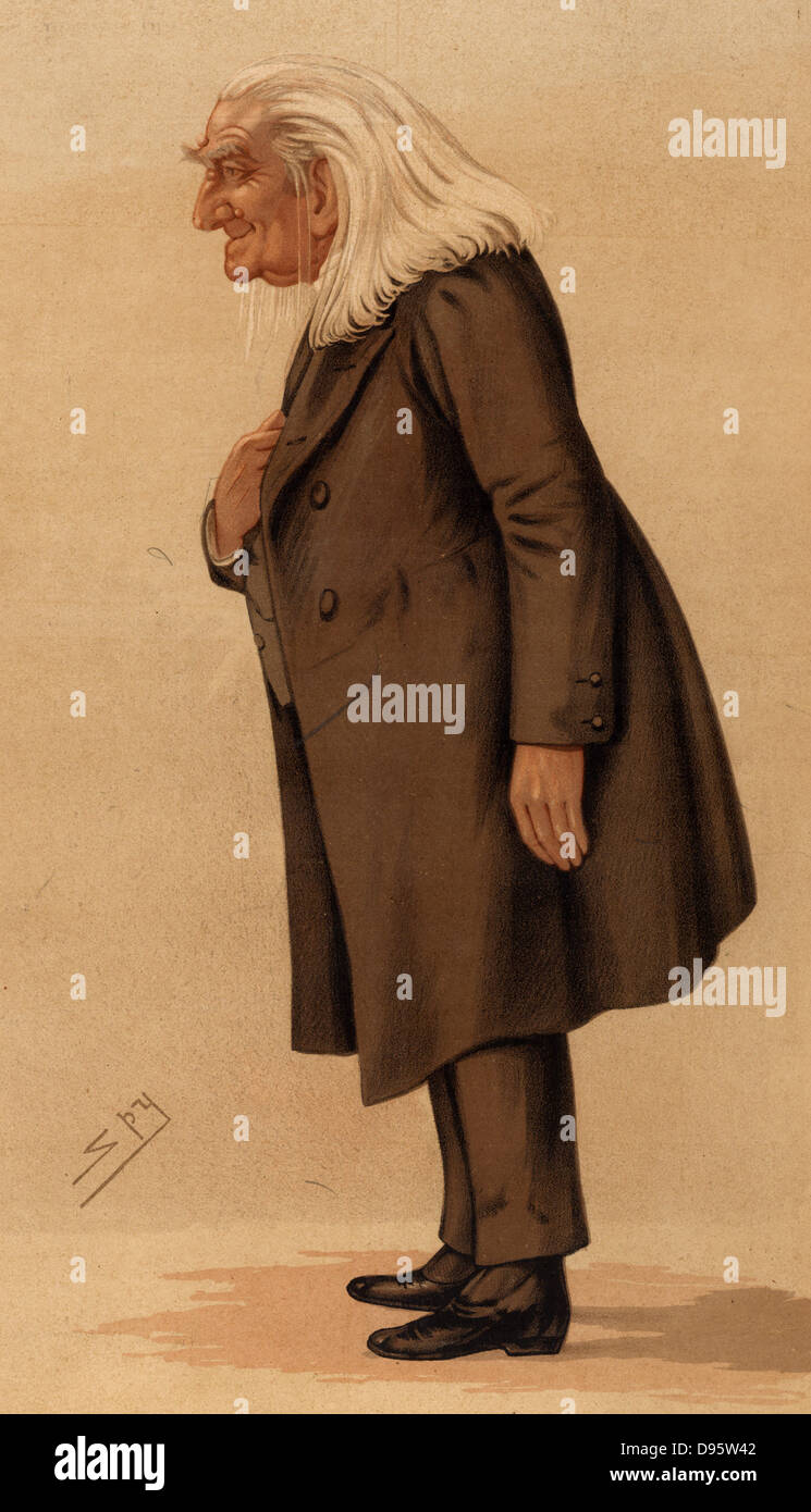 L'Abbe'. (Ferencz Franz Liszt (1811-1886) pianiste et compositeur hongrois) peu de temps après sa troisième et dernière visite en Angleterre lorsqu'il a joué pour la reine Victoria à Windsor. Liszt est décédé le 31 juillet 1886. Caricature de 'Spy' (Leslie Ward, 1851-1922) de 'Vanity Fair' (Londres, 15 mai 1886). Banque D'Images