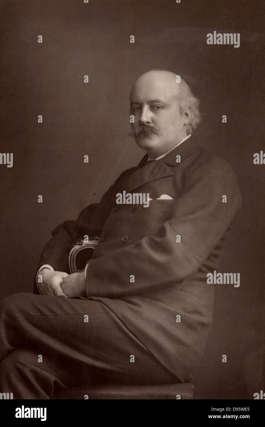 (Charles) Hubert (Hastings) Parry (1848-1918), compositeur et directeur du Collège royal de musique à partir de 1894 jusqu'à sa mort. À partir de 'Le Cabinet Portrait Gallery' (Londres, 1890-1894). Woodburytype après photo de W & D Downey. Banque D'Images