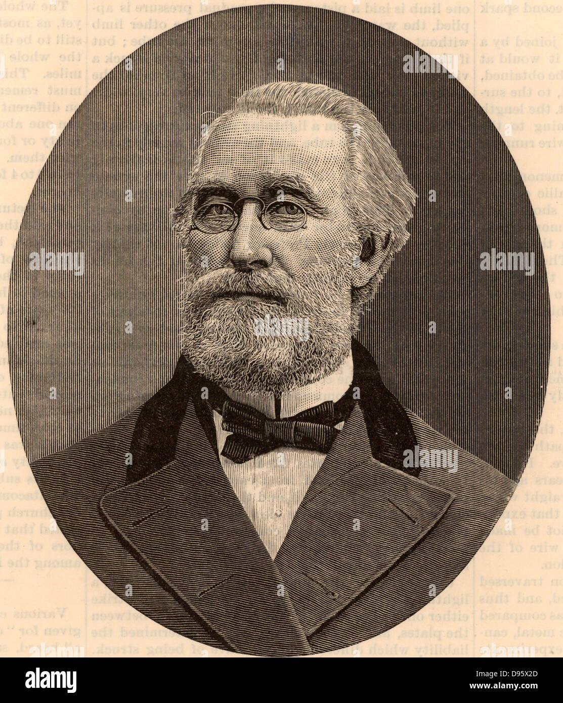 Thomas l'argent (1813-1888), ingénieur civil américain né dans le comté de Cumberland, New Jersey Banque D'Images