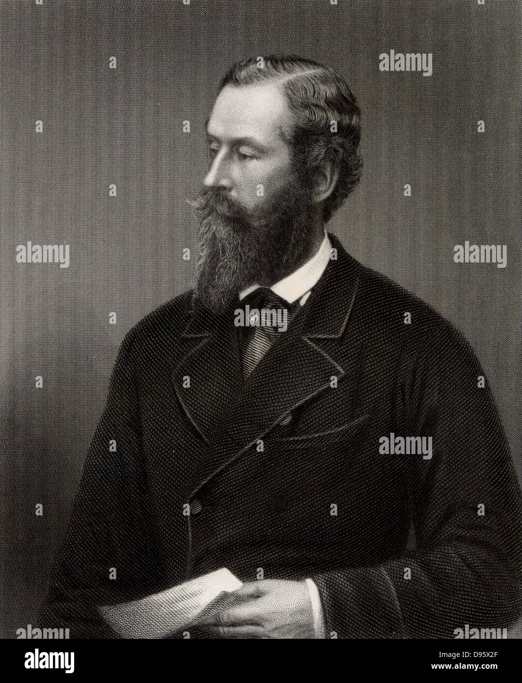 James Hamilton, 31e duc d'Abercorn (1811-1885), homme d'État conservateur anglais né Mayfair, Londres. Lord Lieutenant d'Irlande (1866-1868, 1874-1876). Marquis d'Abercorn (1818-1885), Duc d'Abercorn (1868-1885). La gravure. Banque D'Images