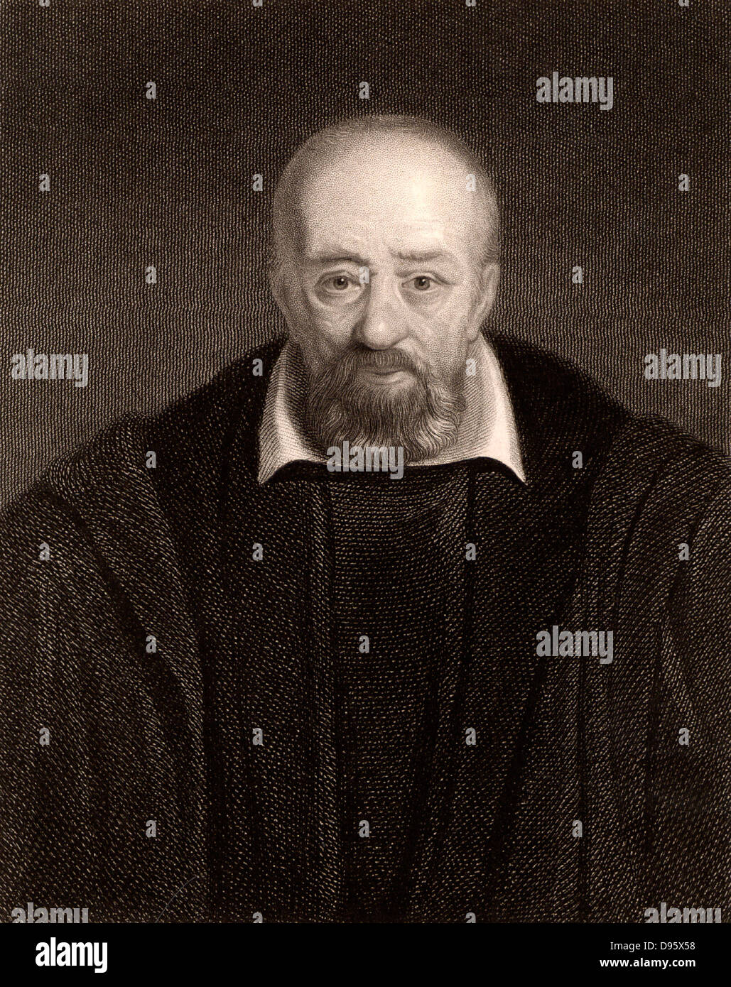 George Buchanan (1506-1582), humaniste et historien écossais scholar. Tuteur de Marie Reine d'Écosse (1562) et en 1567 à son fils James VI. Gardien du Sceau privé d'Écosse (1571-1583). Gravure tirée de "la galerie de portraits" Vol I par Charles Knight (Londres, 1833). Banque D'Images