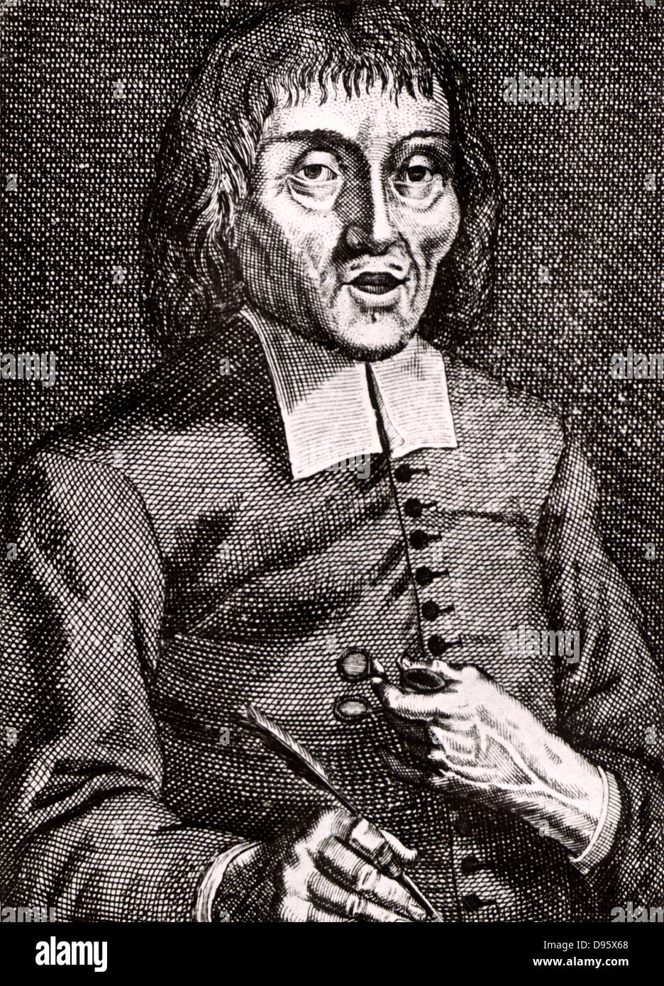 Jacob Brill (1639-1700) philosophe néerlandais et disciple de Spinoza. À partir de la gravure de 'Icones Virorum' par Friedrich Roth-Scholtz (Nuremberg, 1725). Banque D'Images