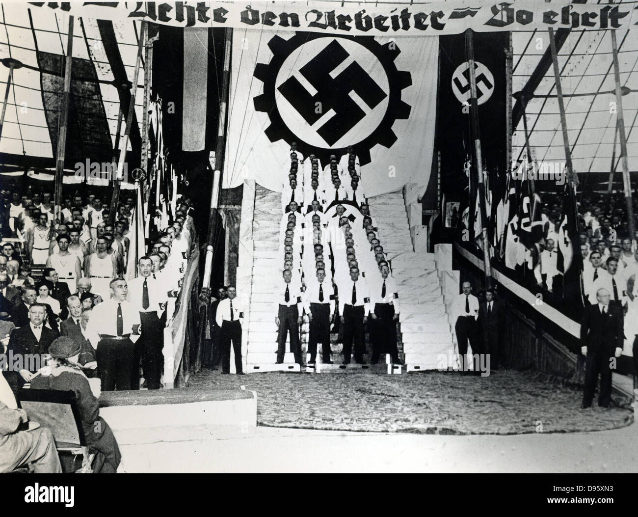 Dans le rallye Nazi USA, 1930. Banque D'Images