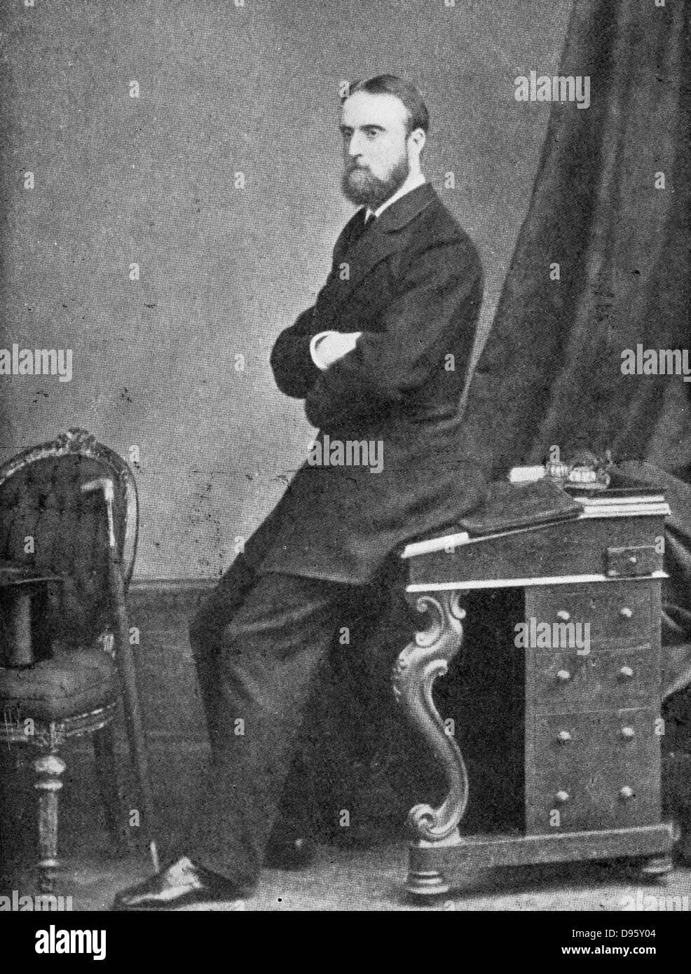 Charles Stuart Parnell, homme politique irlandais du 19ème siècle, c1874-1891. Parnell (1846-1891) était un partisan de l'Irish Land League, qui a fait campagne pour la réforme agraire et à l'administration des successions en Irlande par des propriétaires absents. Banque D'Images