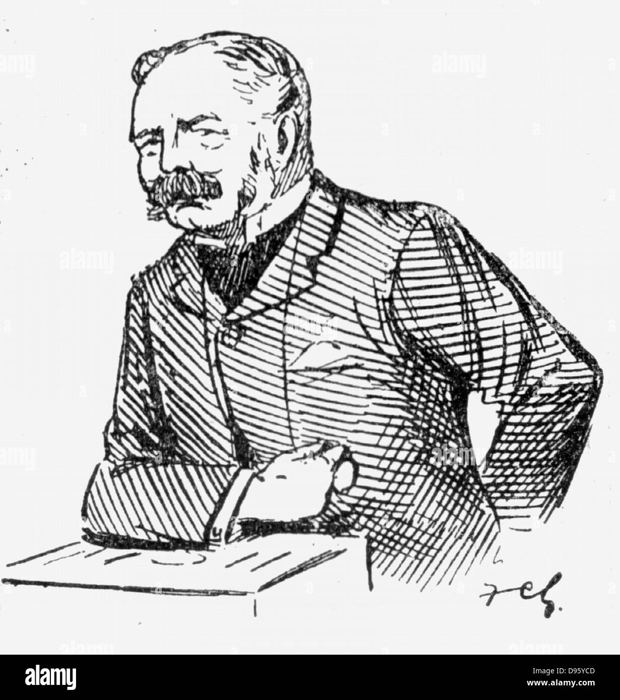 Henry Campbell-Bannerman (1836-1908) Homme d'État britannique né en Écosse. Chef du parti libéral, 1899. Premier ministre 1905-1908, le premier homme à être appelé par ce titre plutôt que la version officielle, Premier Lord du Trésor. Banque D'Images