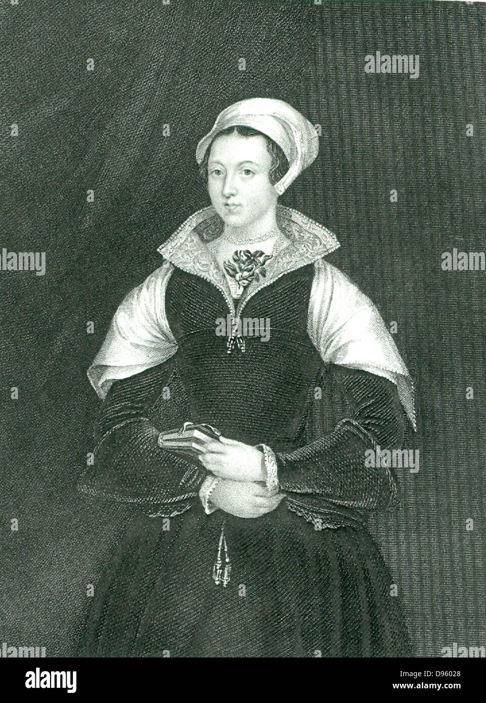 Lady Jane Grey (1537-1554) Reine d'Angleterre pendant 10 jours en 1553. Exécuté en 1554. La gravure. Banque D'Images