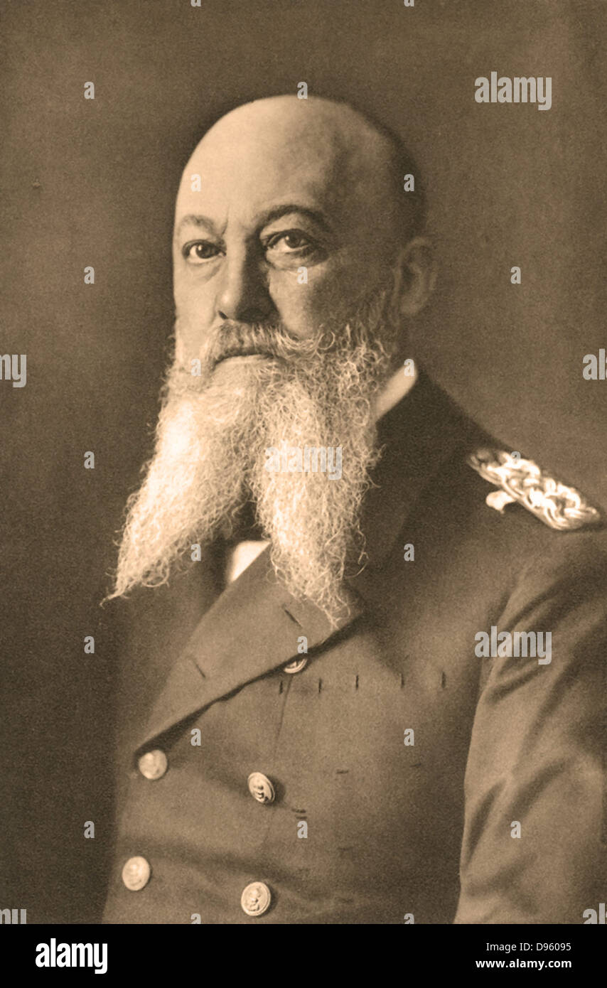 Alfred von Turpitz (1849-1930) l'amiral allemand et Secrétaire d'État à l'Office de la marine impériale (1857-1916). Banque D'Images
