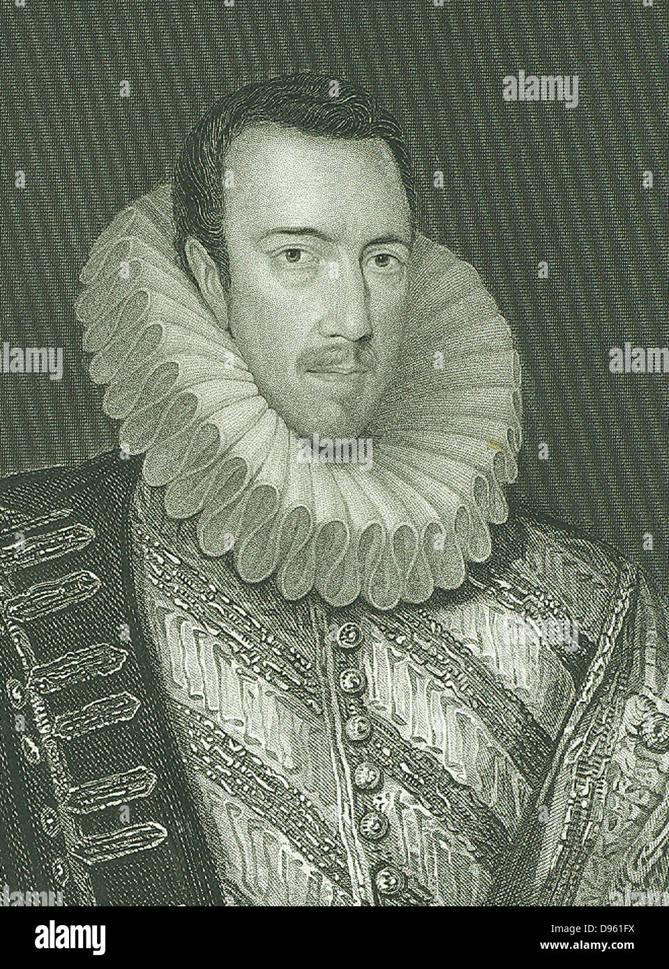 Philip Howard, comte d'Arundel (1557-1595) Anglais noble. Le Catholicisme romain a fait profession en 1584, a été condamné et emprisonné et est mort dans la Tour de Londres. Après gravure portrait par Zucchero. Banque D'Images