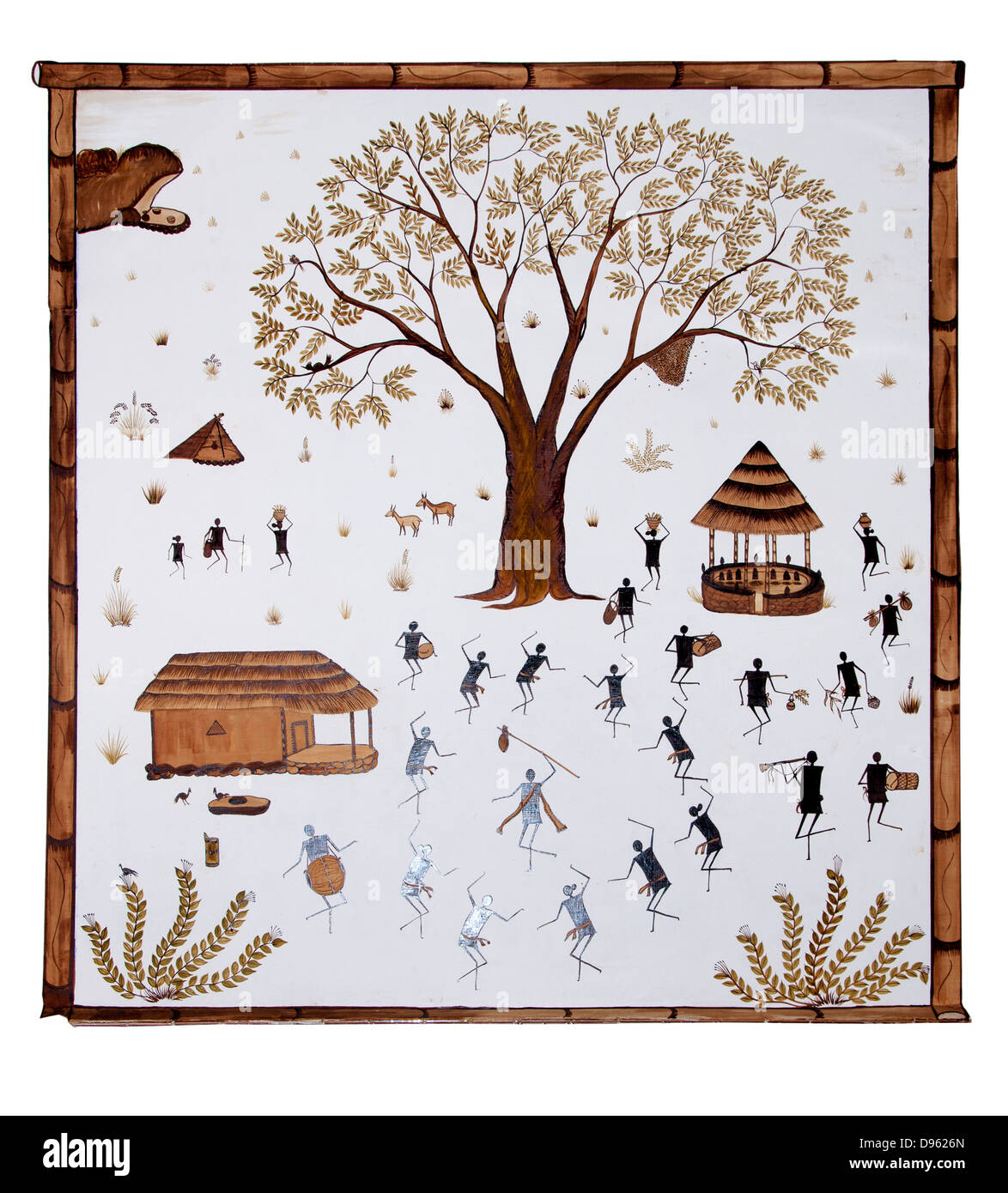 La tribu warli painting Banque D'Images