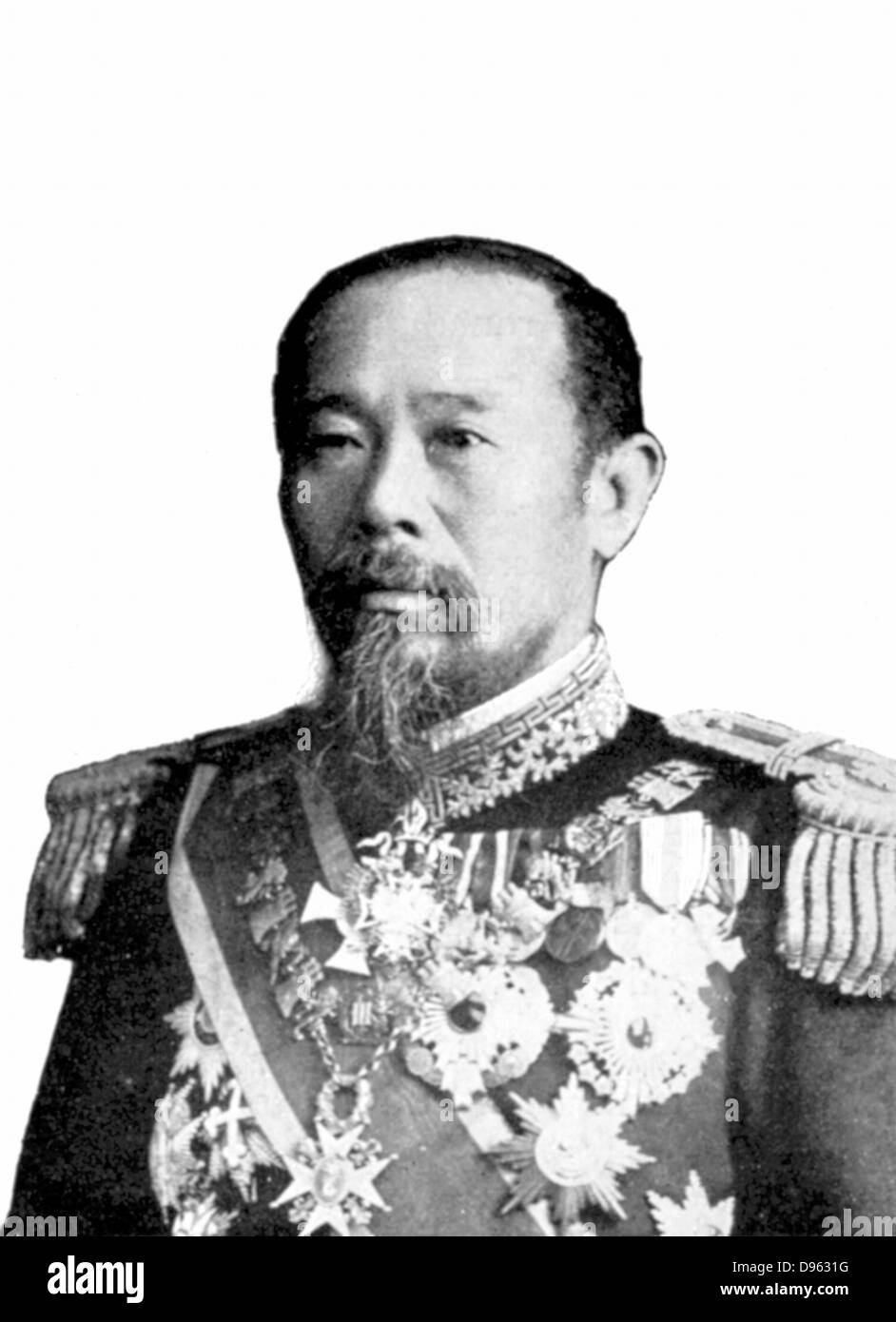 Marquis Hirobumi Ito (1838-1909), homme d'État japonais. Banque D'Images